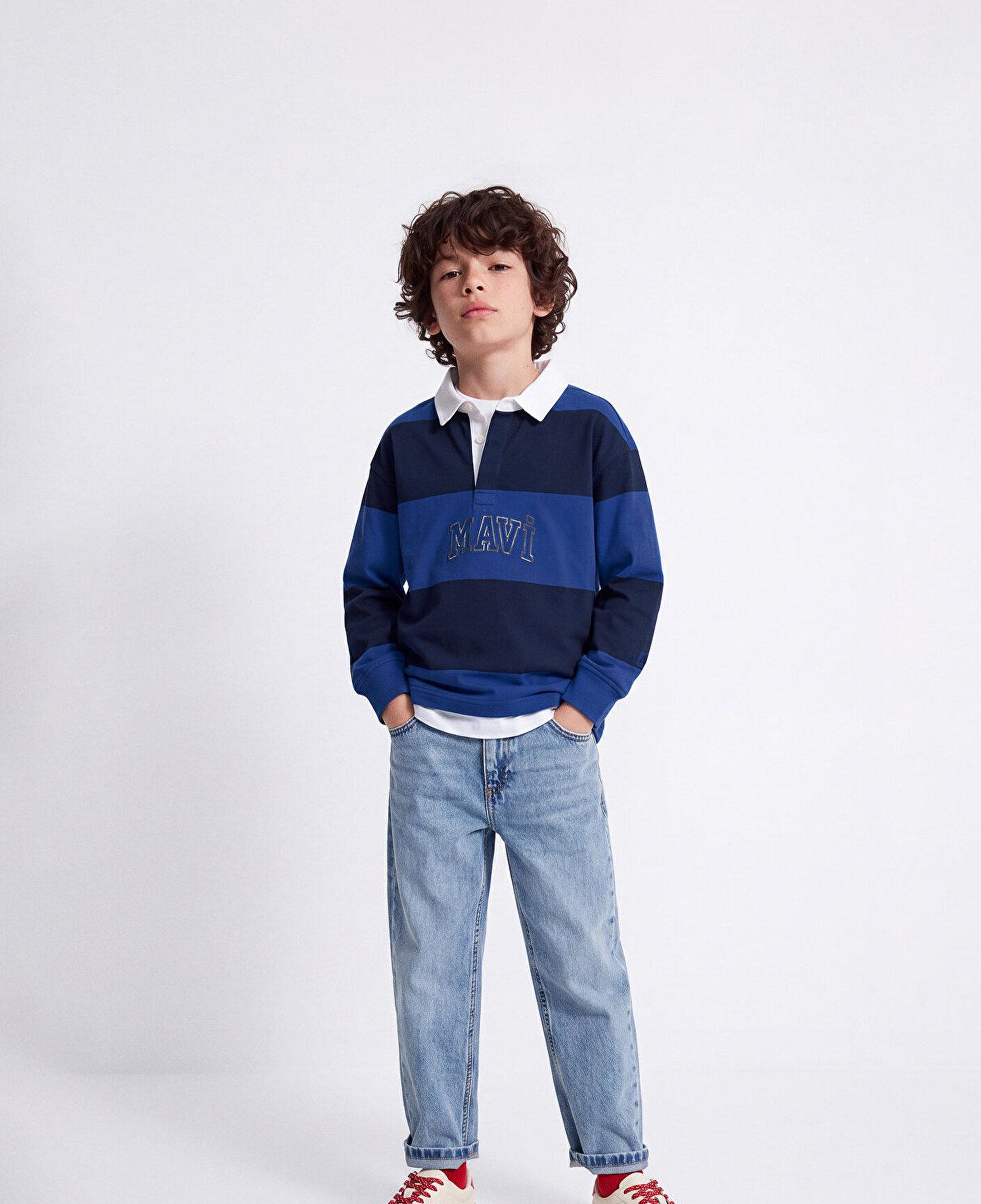 Mavi Mavi Logo Baskılı Mavi Sweatshirt 6S20064-85471