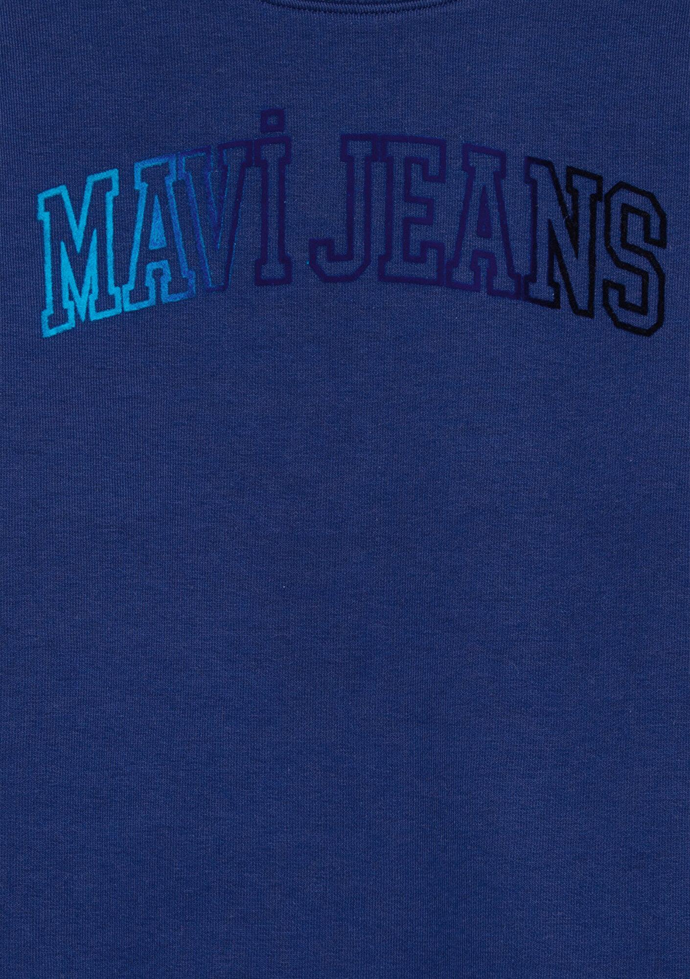 Mavi Mavi Logo Baskılı Lacivert Sweatshirt 6S20063-70722