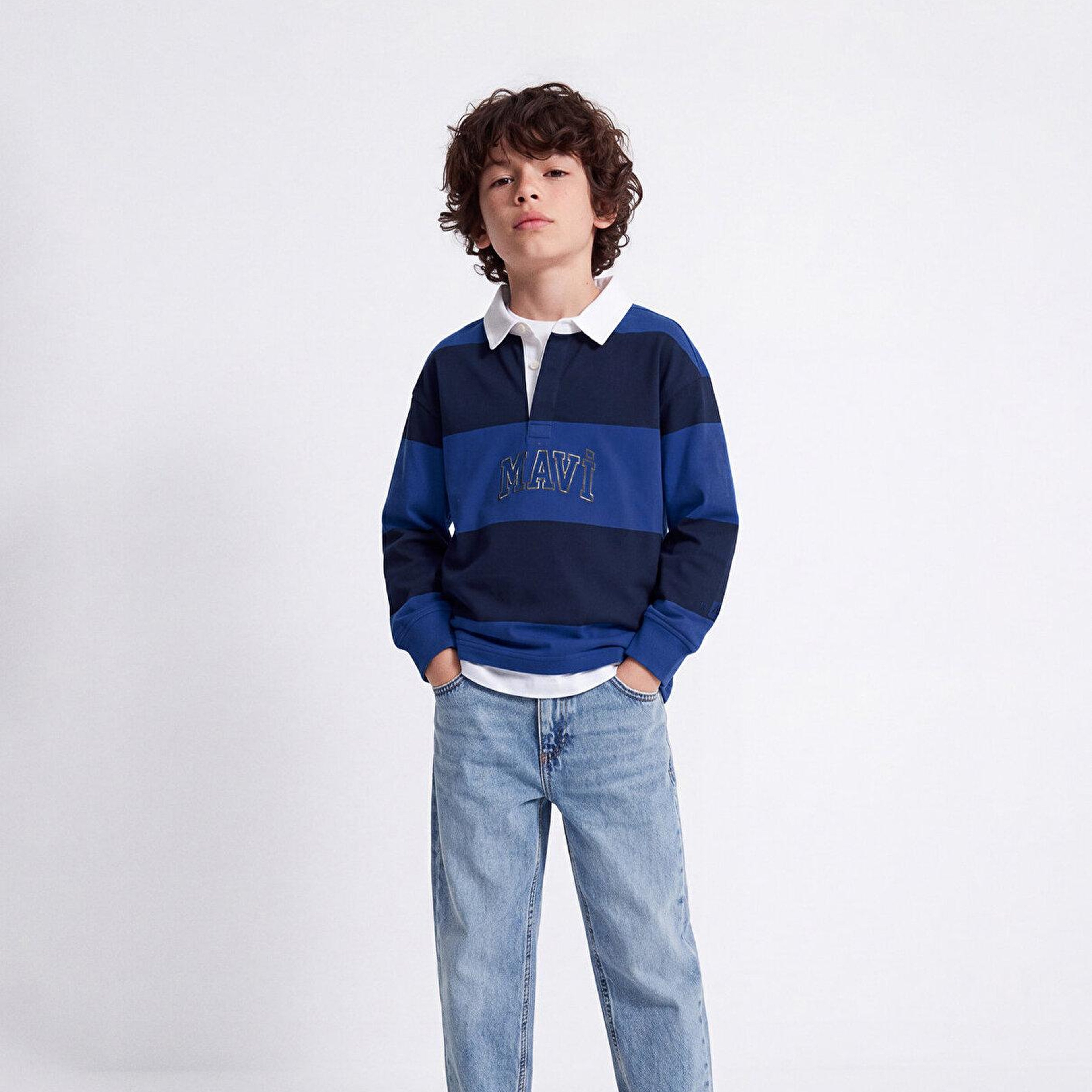 Mavi Mavi Logo Baskılı Mavi Sweatshirt 6S20064-85471