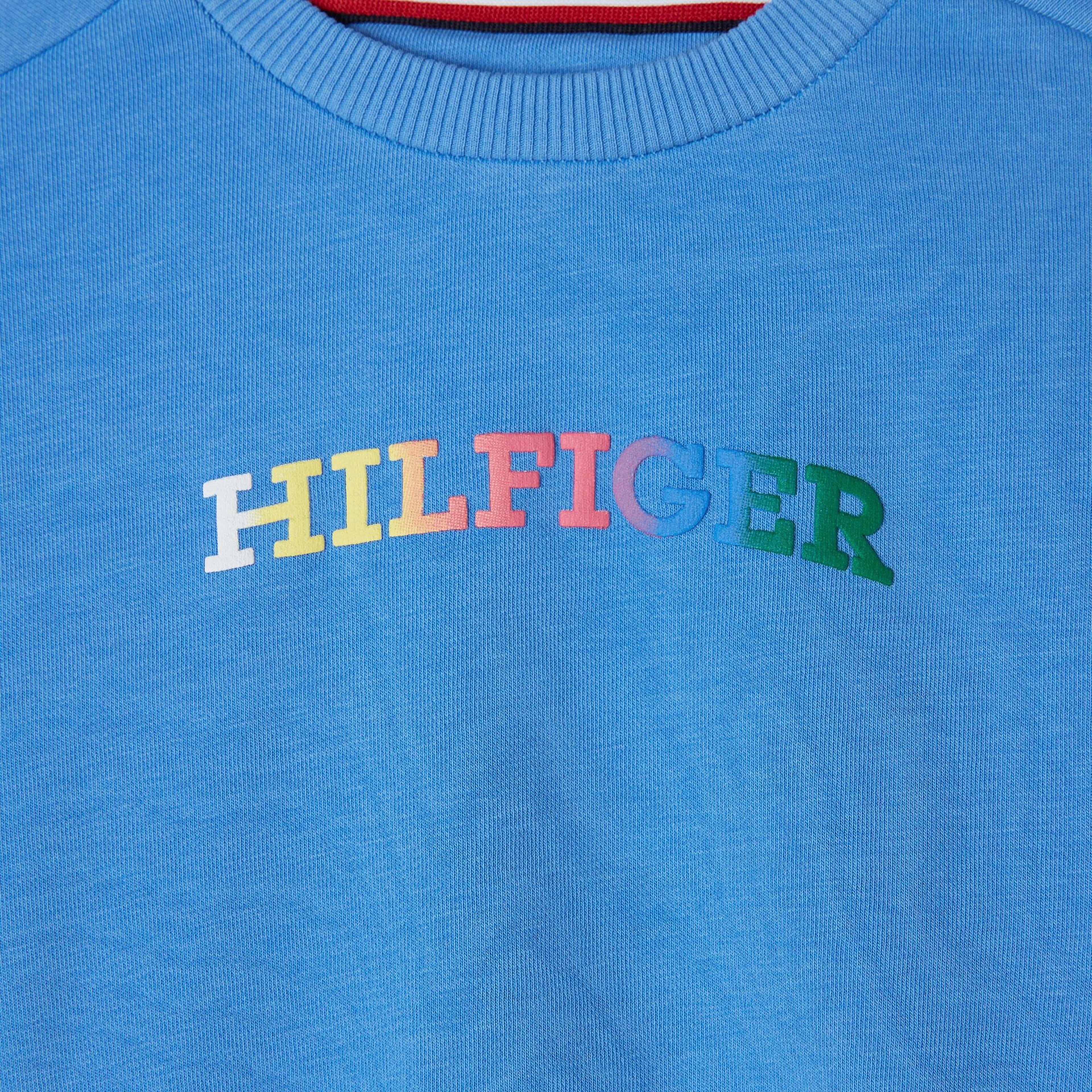 Tommy Hilfiger Monotype Çocuk Mavi Sweatshirt