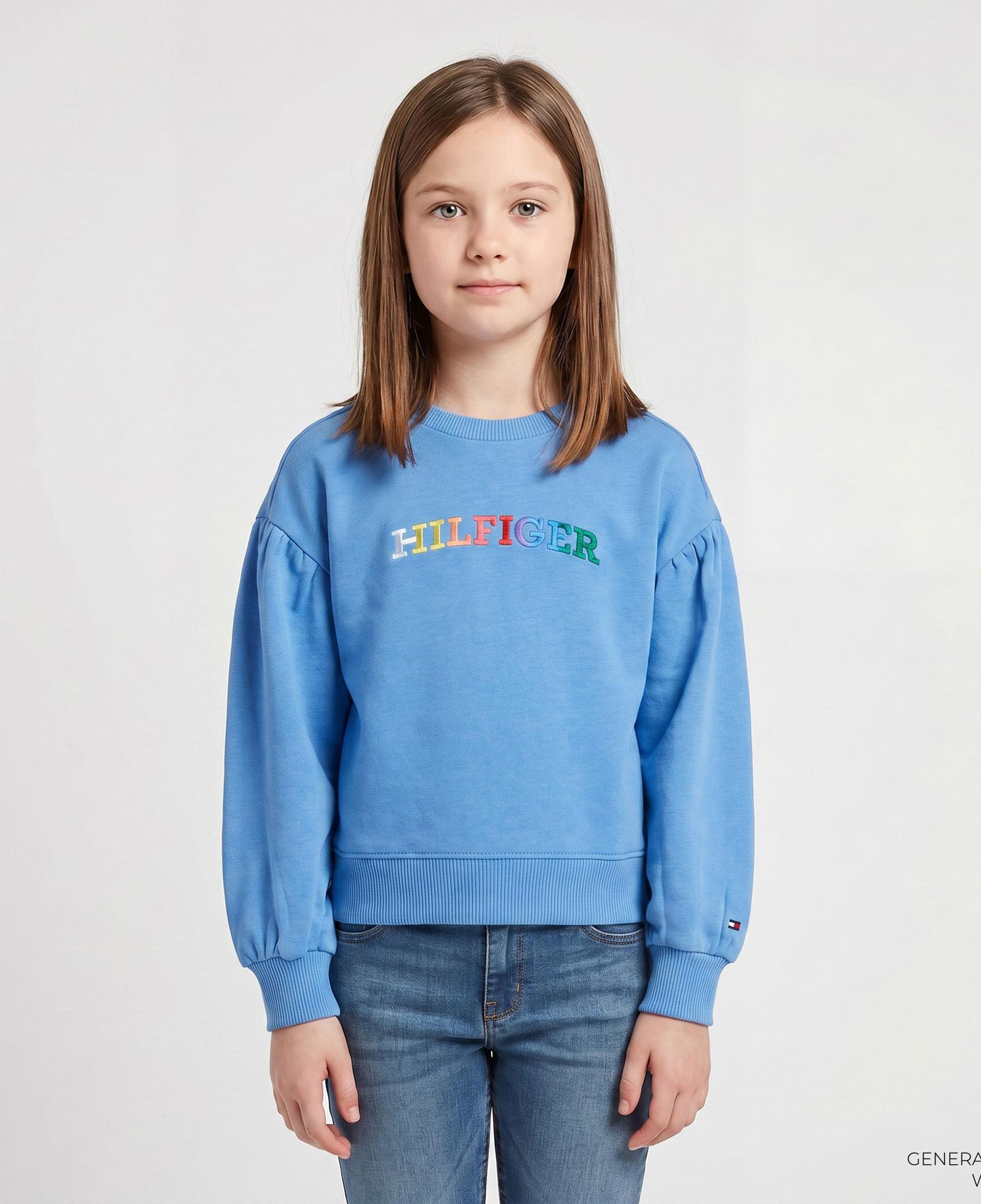 Tommy Hilfiger Monotype Çocuk Mavi Sweatshirt