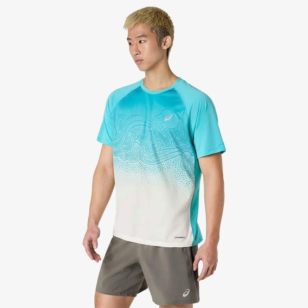Asics Road Fade Ss Erkek Mavi T-Shirt