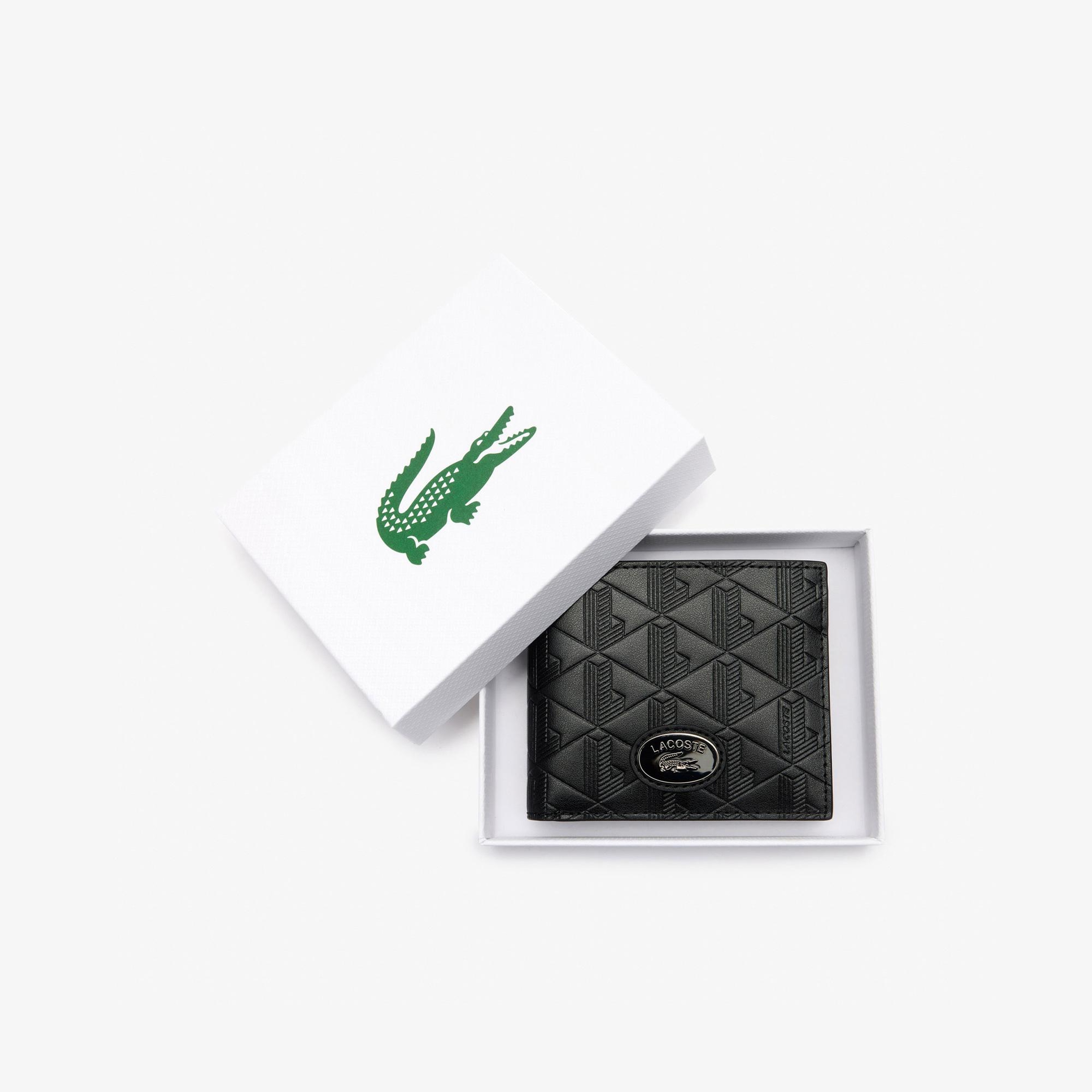 Erkek Monogram Deri Siyah Cüzdan