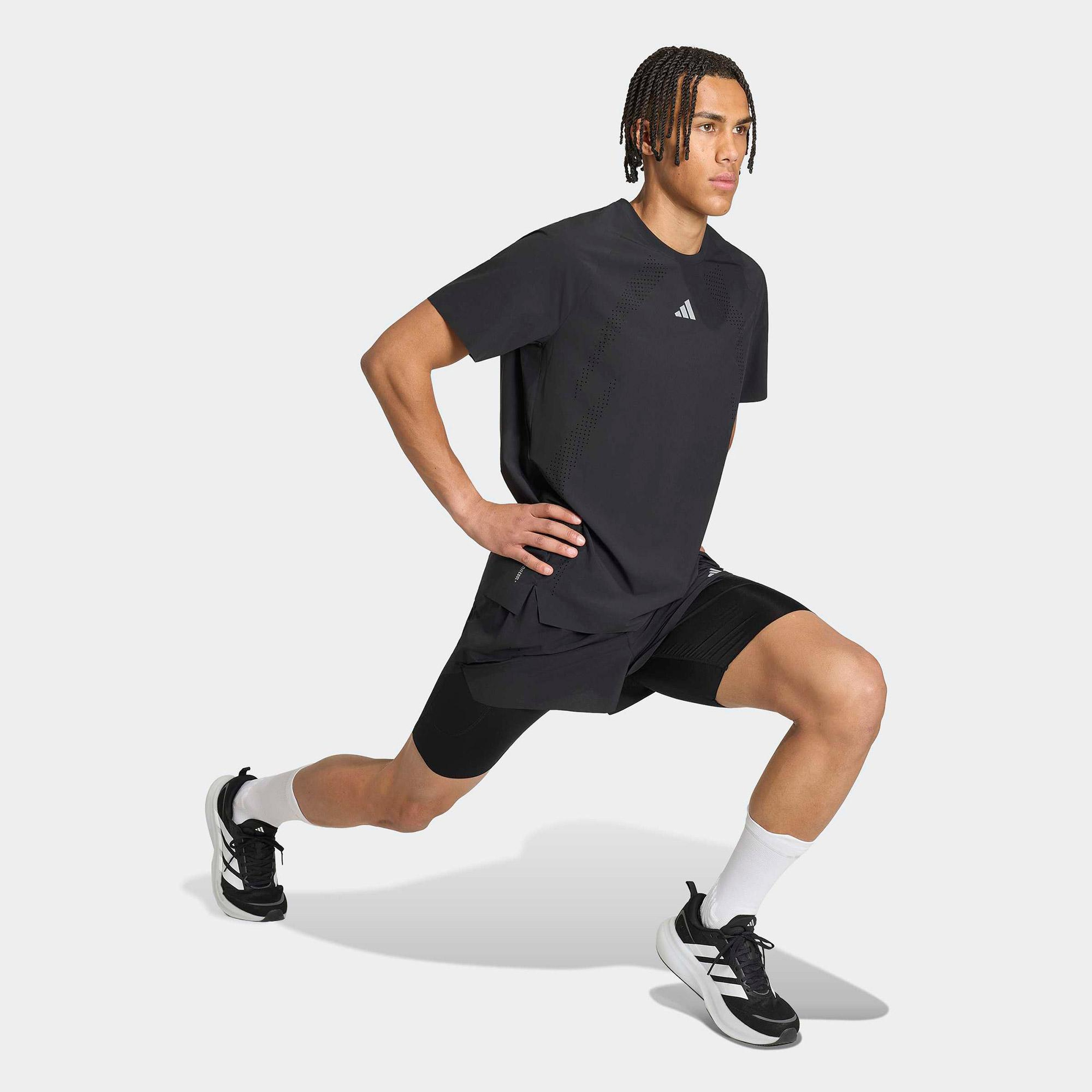 adidas ADI365 Aspyre Erkek Siyah Koşu T-shirt