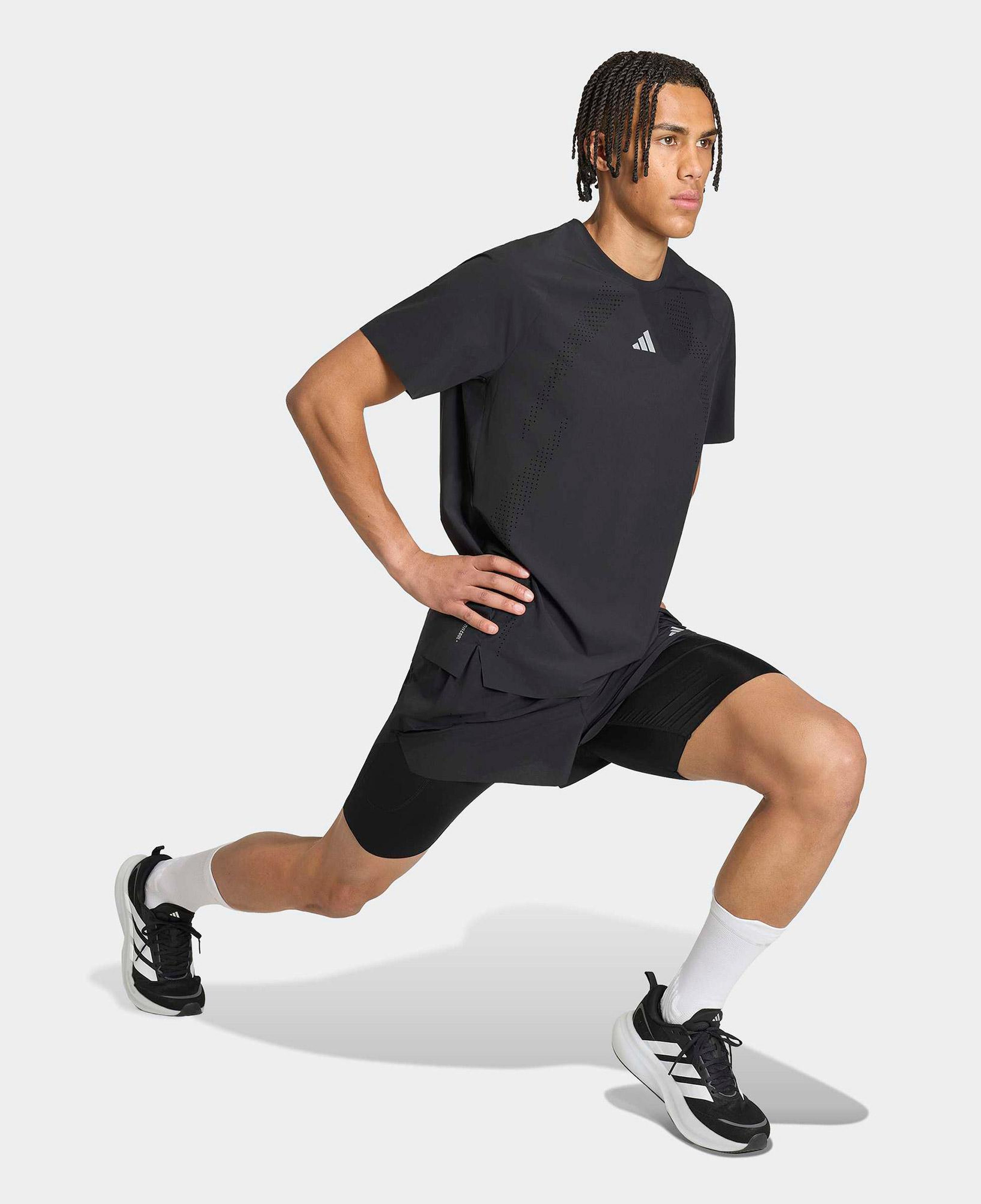 adidas ADI365 Aspyre Erkek Siyah Koşu T-shirt