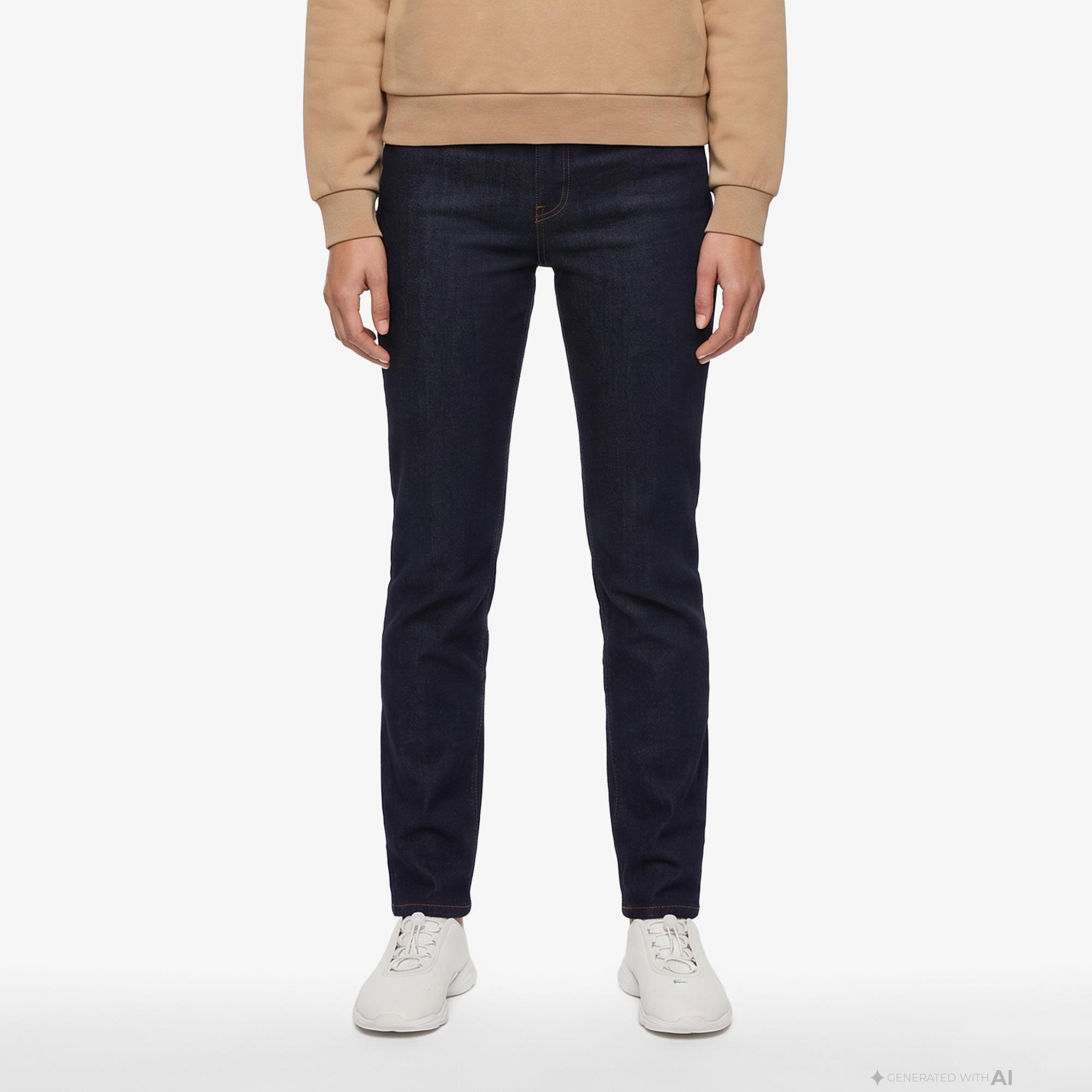 Kadın Slim Fit Lacivert Jean Pantolon