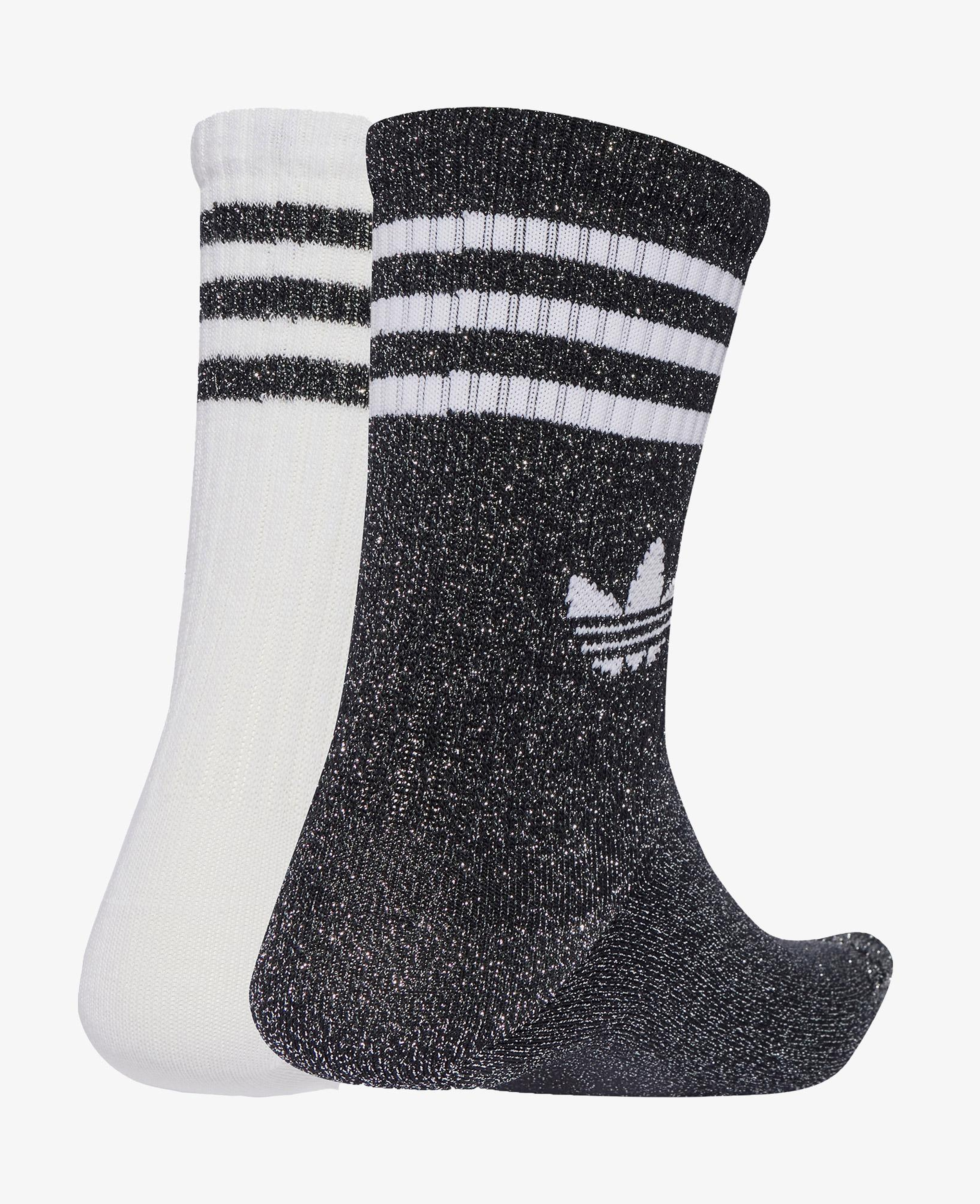 adidas 3-Stripes Glitter Crew 2 Unisex Siyah Çorap