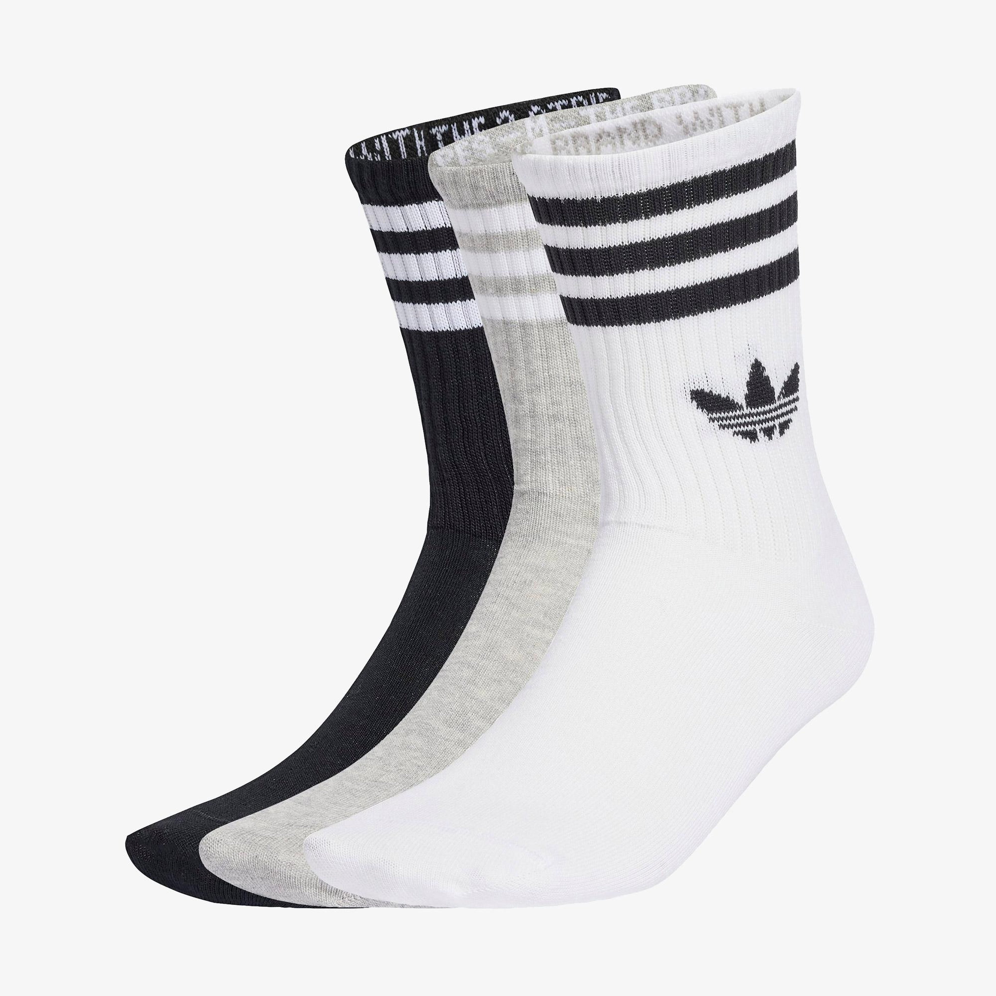 adidas 3-Stripes Crew 3' lü Unisex Renkli Çorap