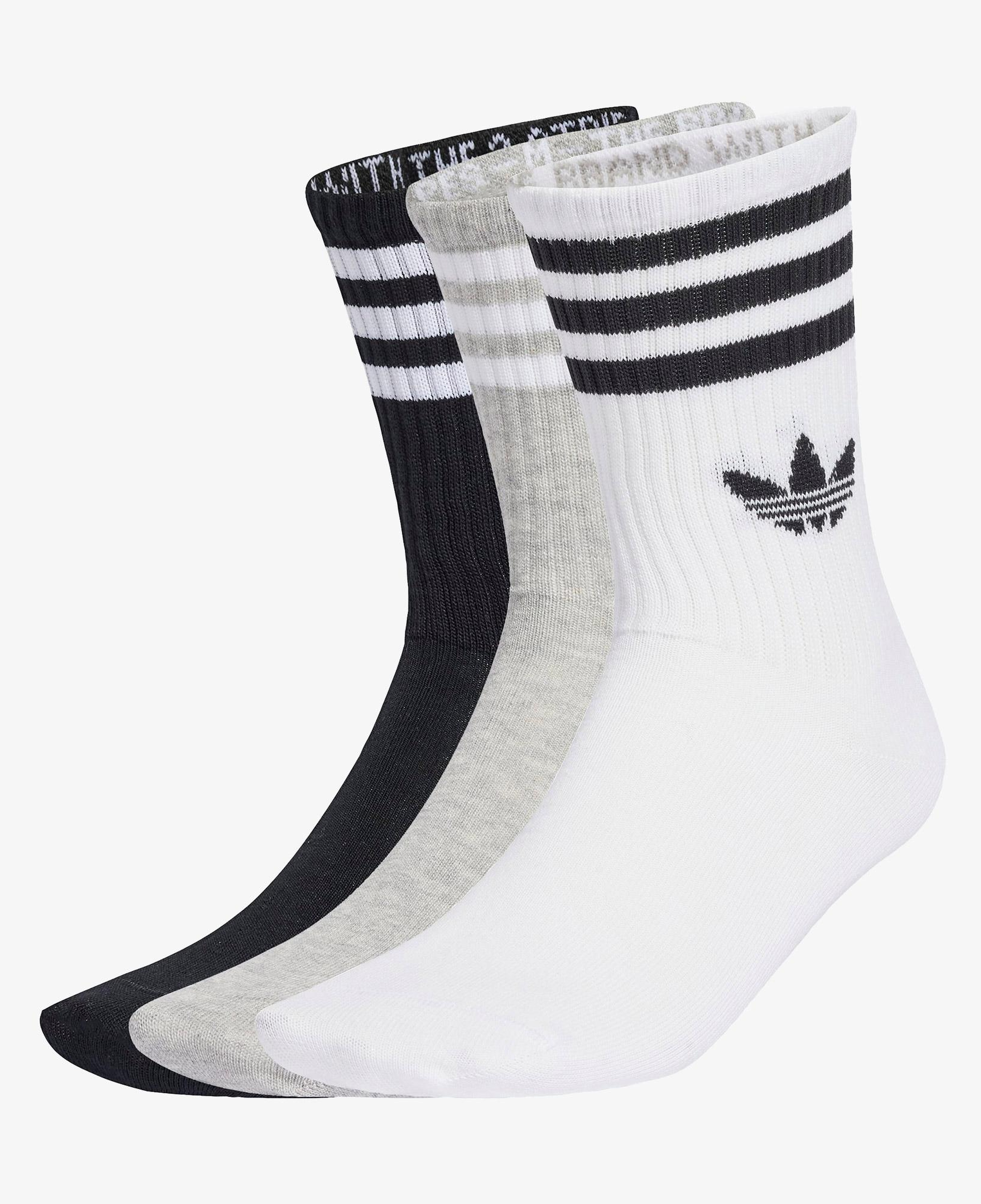 adidas 3-Stripes Crew 3' lü Unisex Renkli Çorap