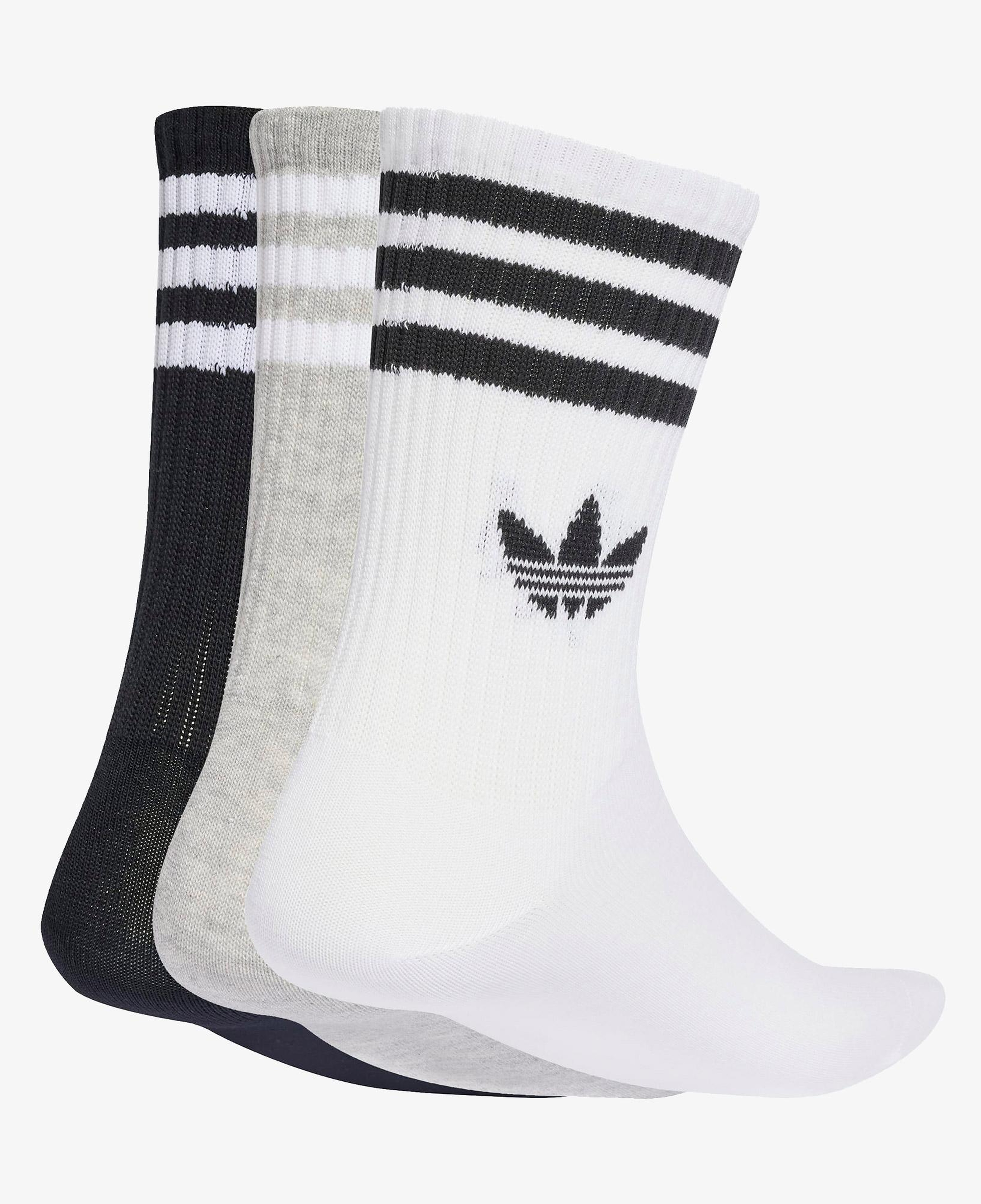 adidas 3-Stripes Crew 3' lü Unisex Renkli Çorap