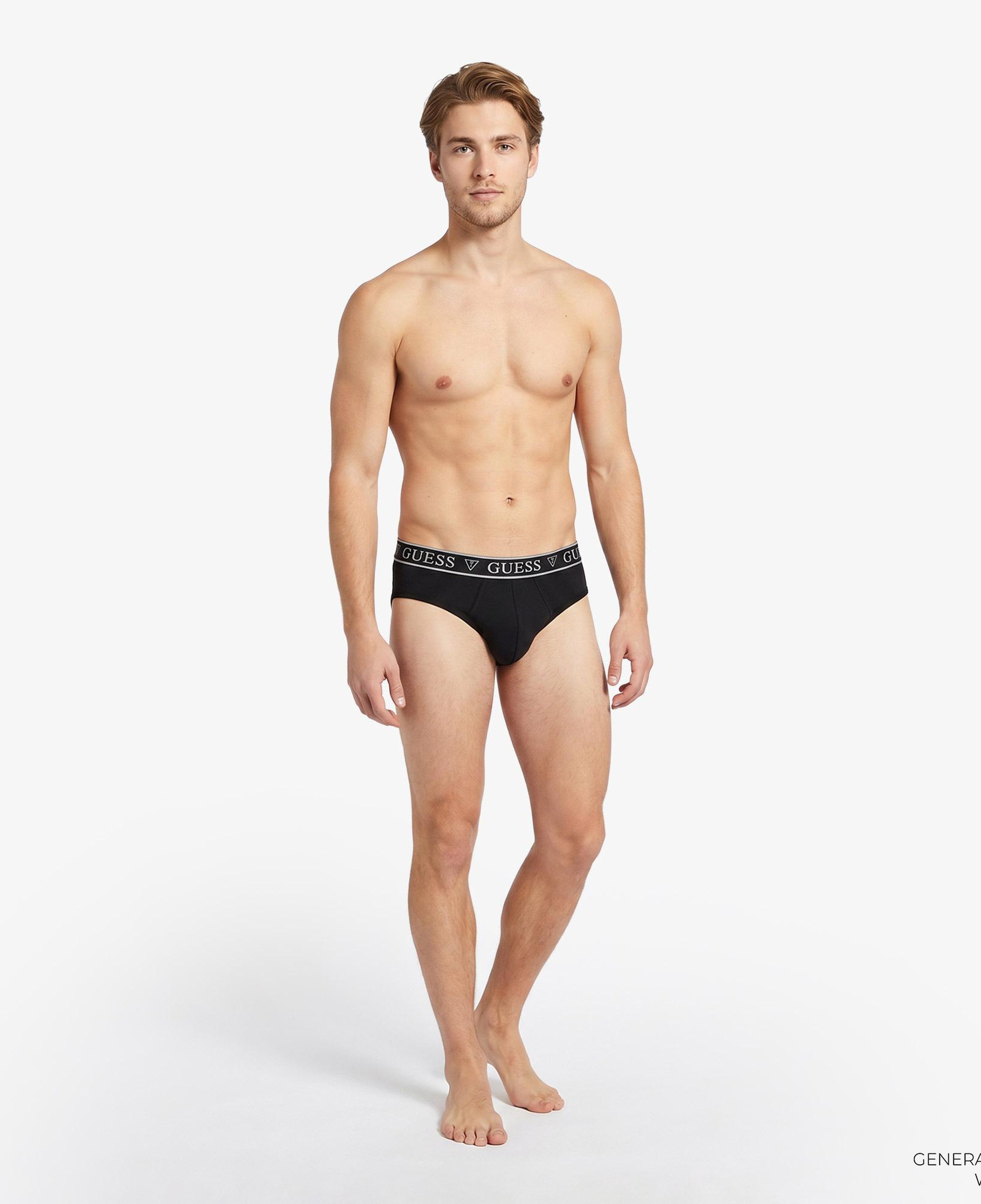 Guess Brief 3'lü Erkek Siyah Slip
