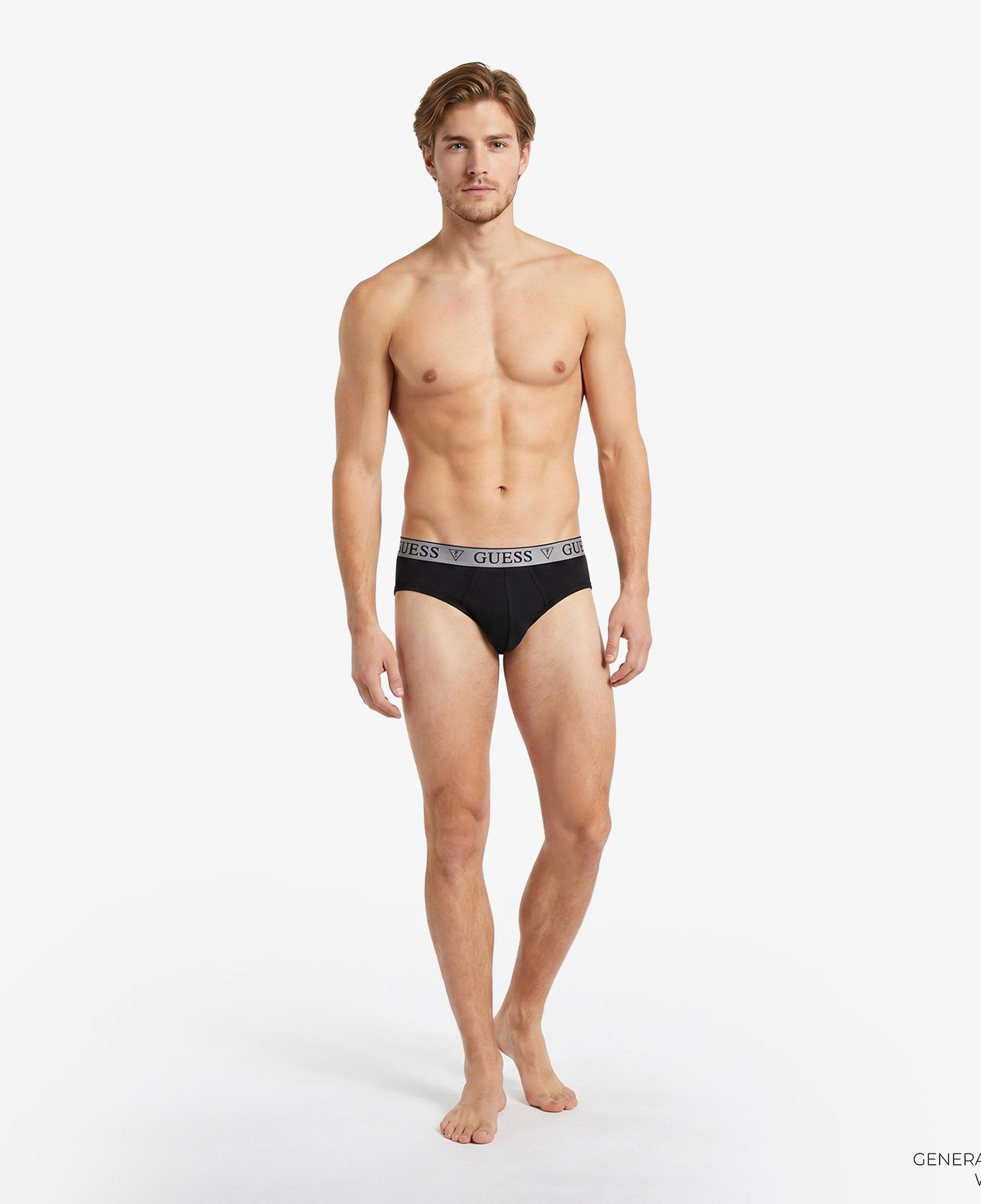 Guess Brief 3'lü Erkek Siyah Slip