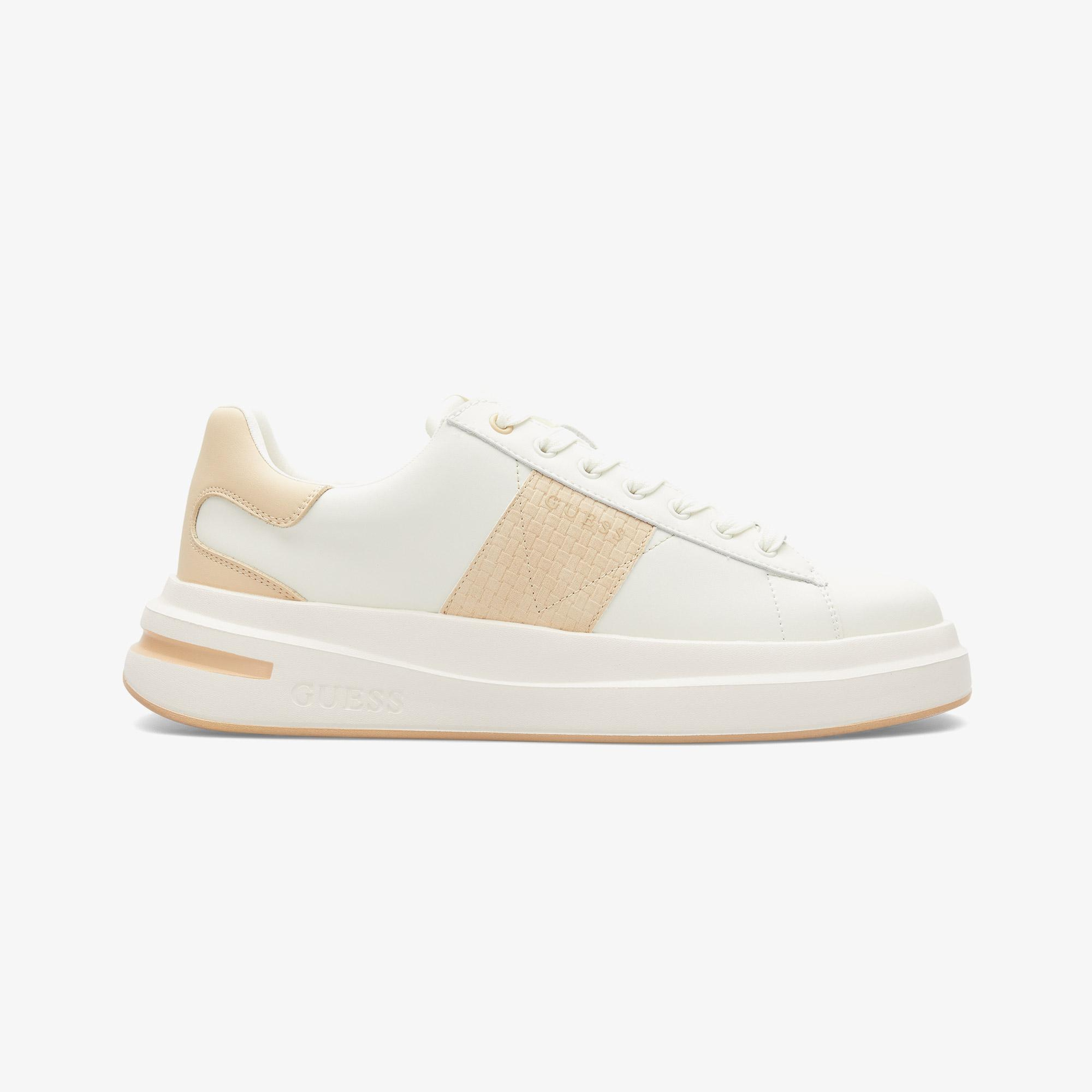Guess Elba Deri Erkek Beyaz Sneaker