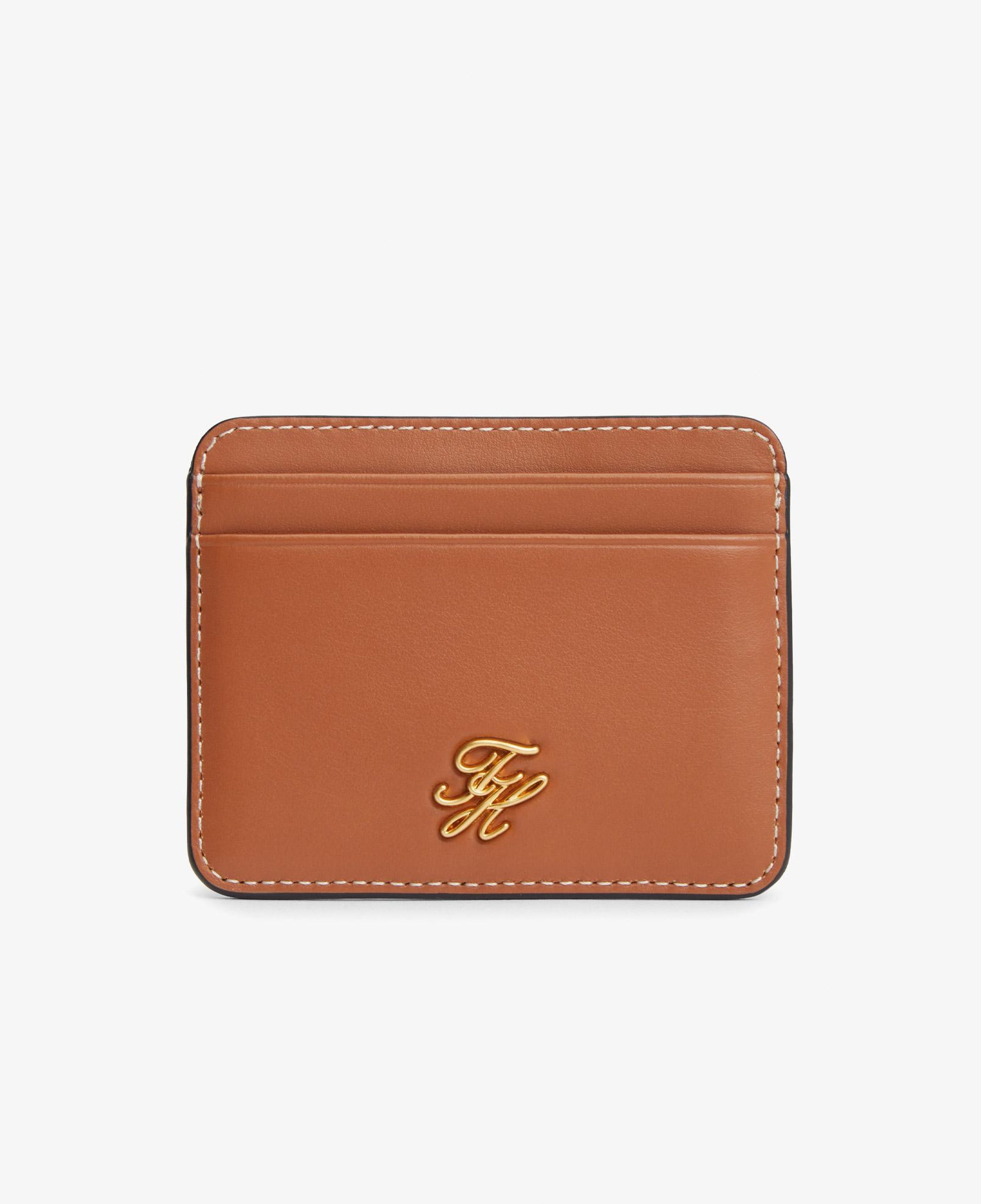 Tommy Hilfiger Script Leather Kadın Kahverengi Kartlık