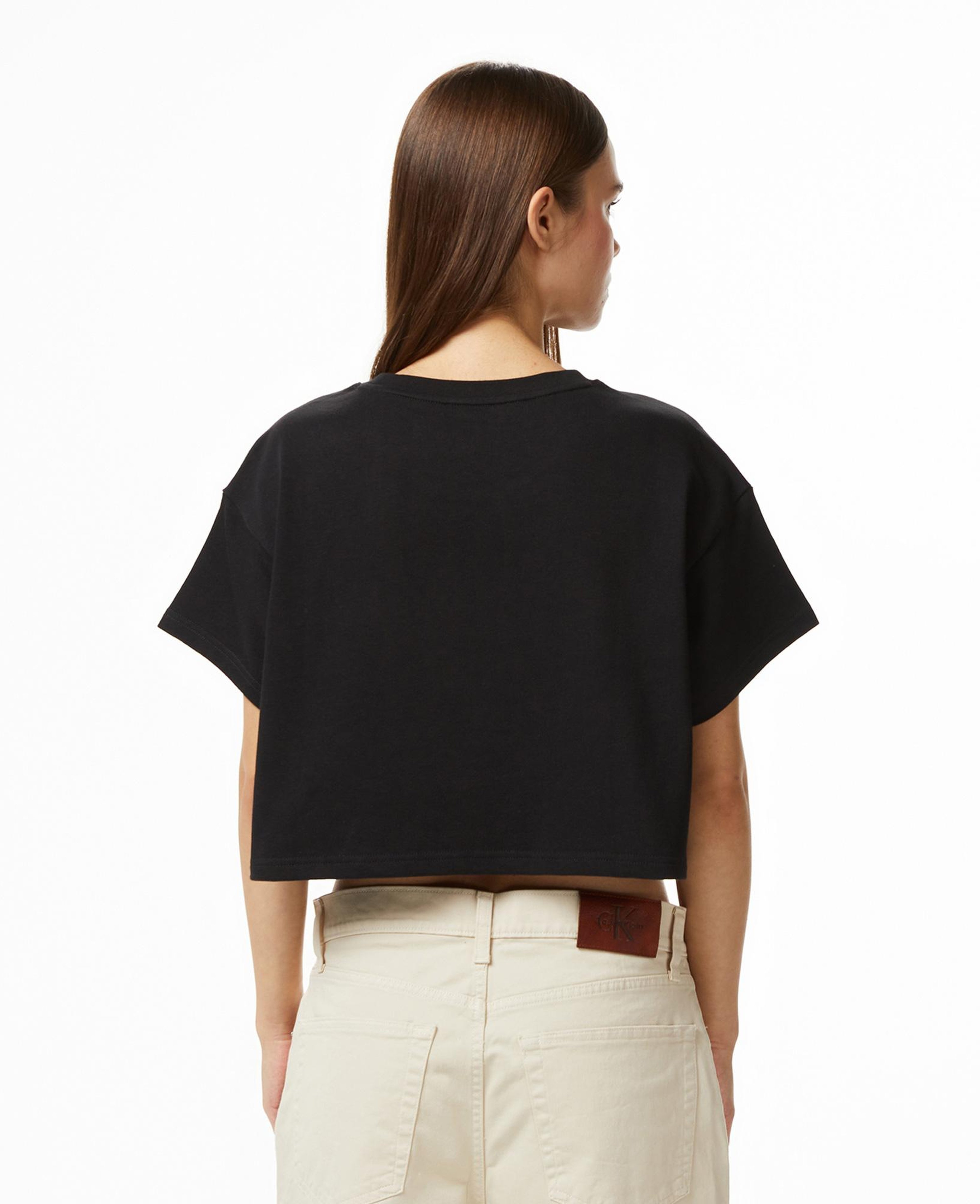 Calvin Klein Cropped Kadın Siyah T-Shirt