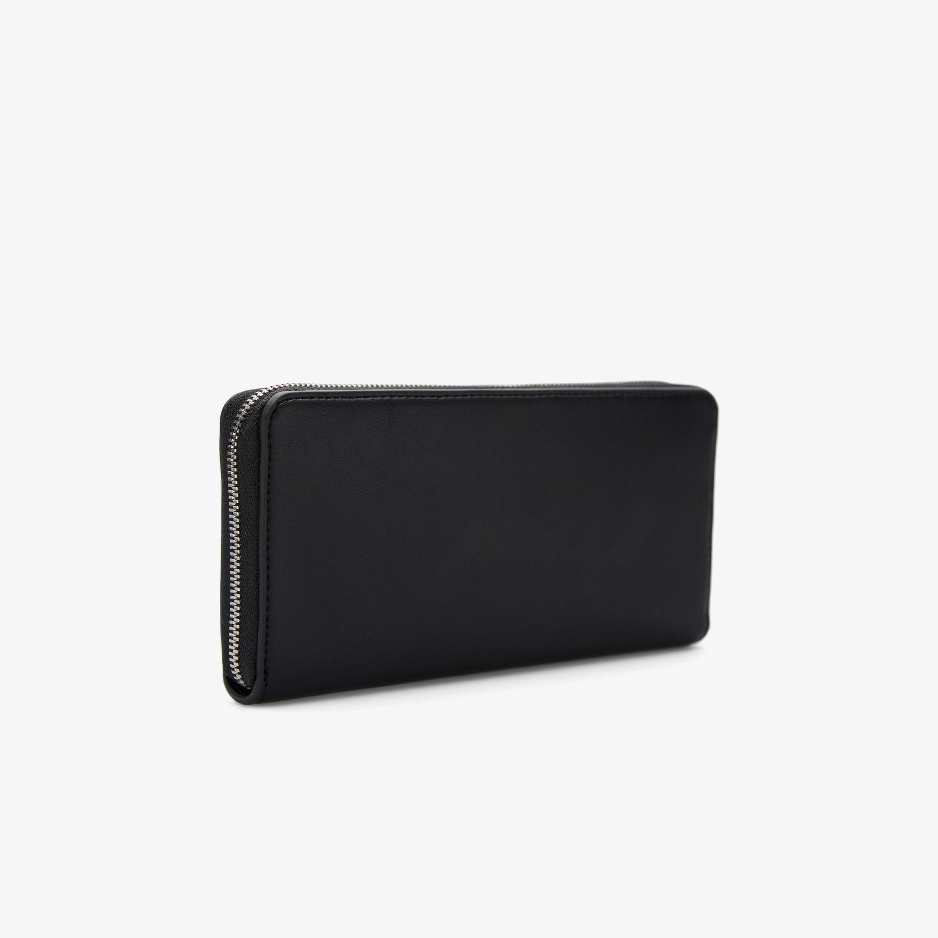 Calvin Klein Webbing Strap Long Zip Around Kadın Siyah Cüzdan
