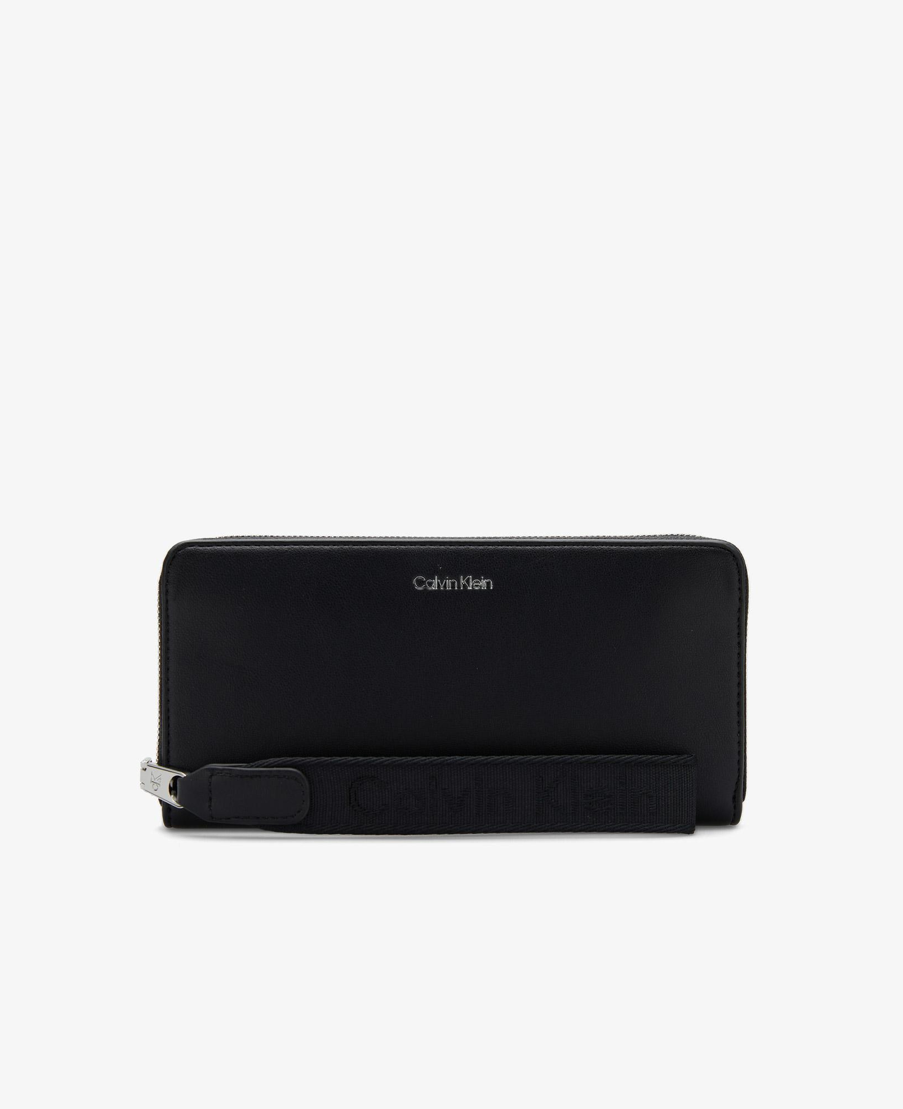Calvin Klein Webbing Strap Long Zip Around Kadın Siyah Cüzdan