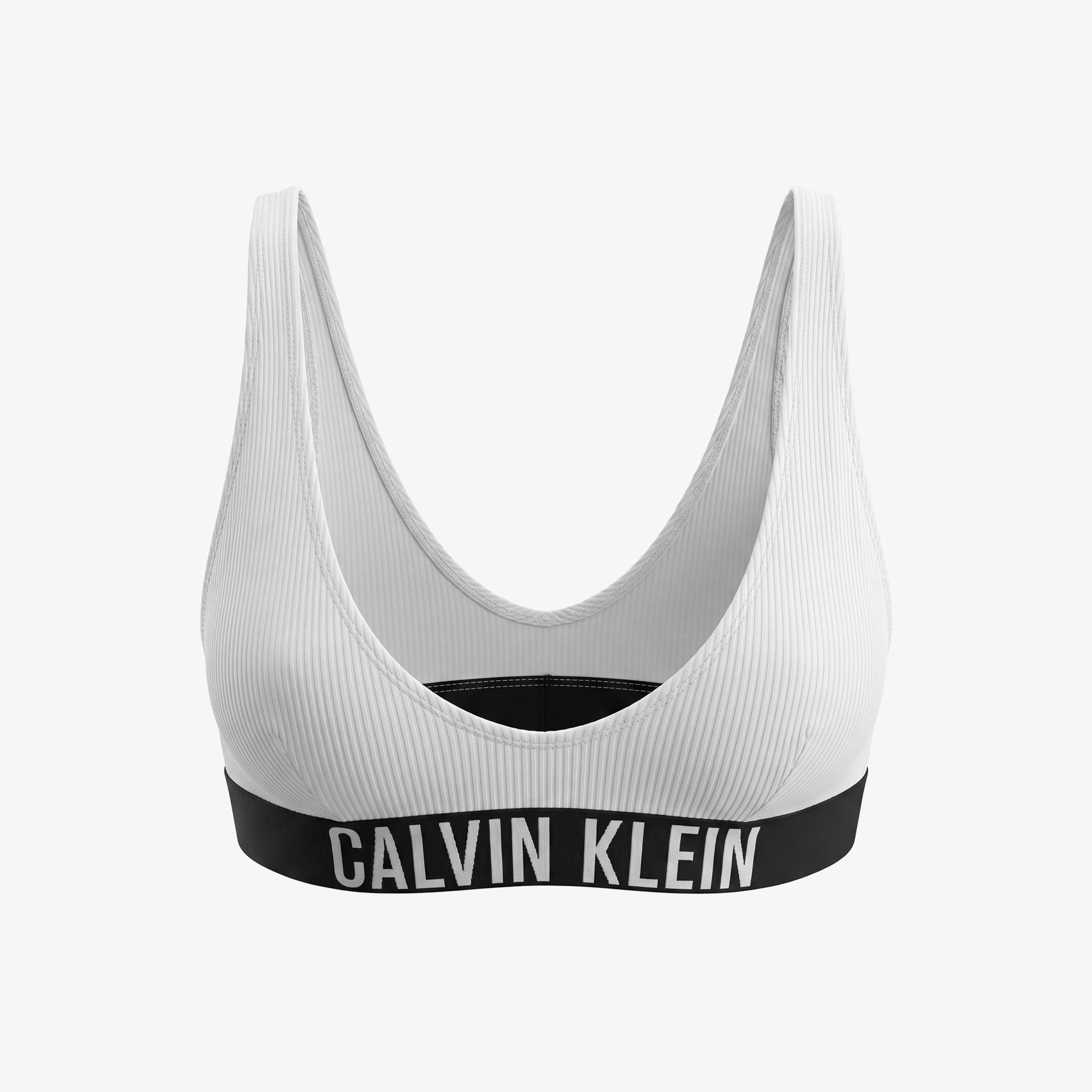 Calvin Klein Scoop Spor Sütyenilette Kadın Beyaz Bikini Üstü