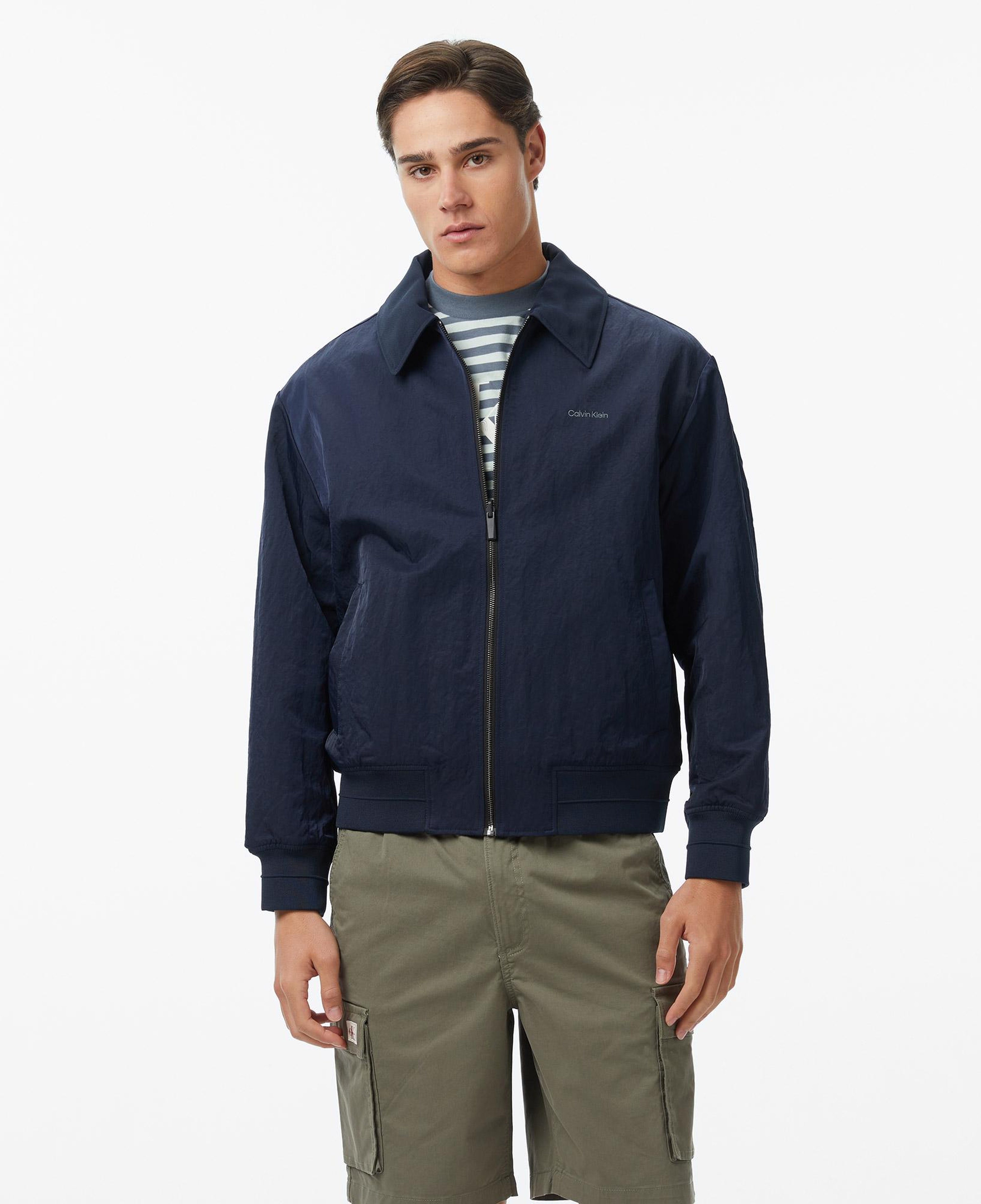 Calvin Klein Nylon Collared Reversible Erkek Mavi Ceket