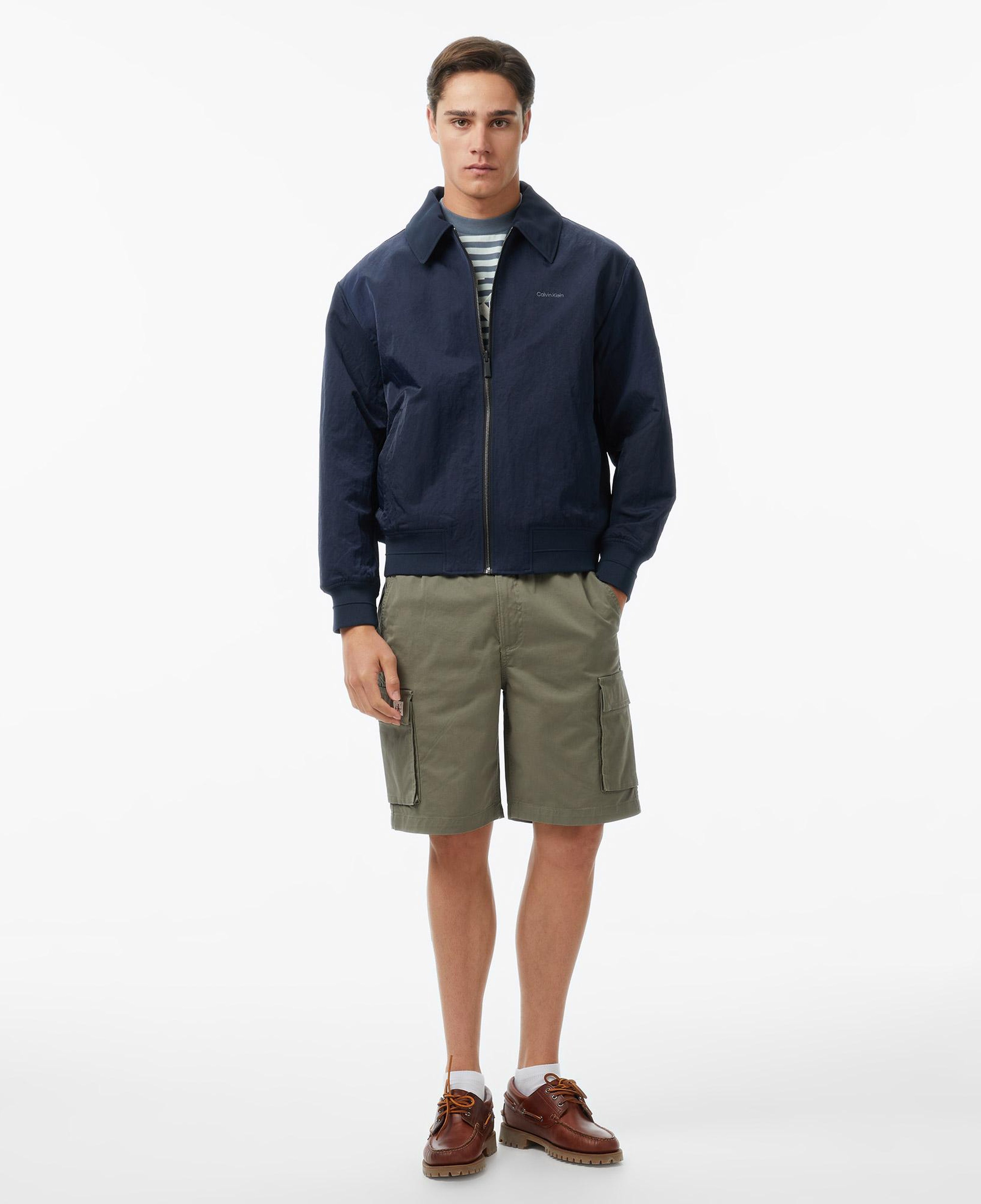 Calvin Klein Nylon Collared Reversible Erkek Mavi Ceket