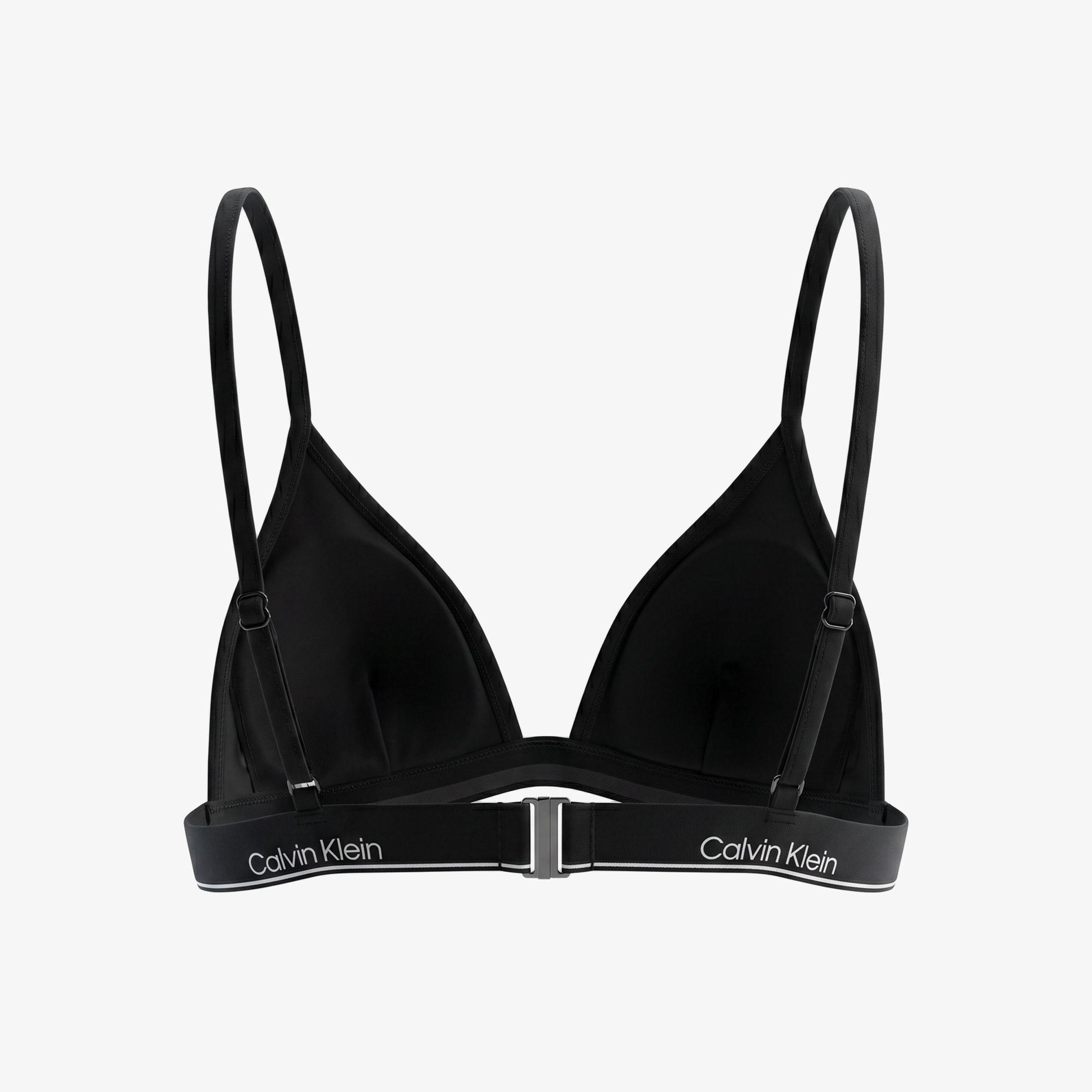 Calvin Klein Triangle Kadın Siyah Bikini Üstü