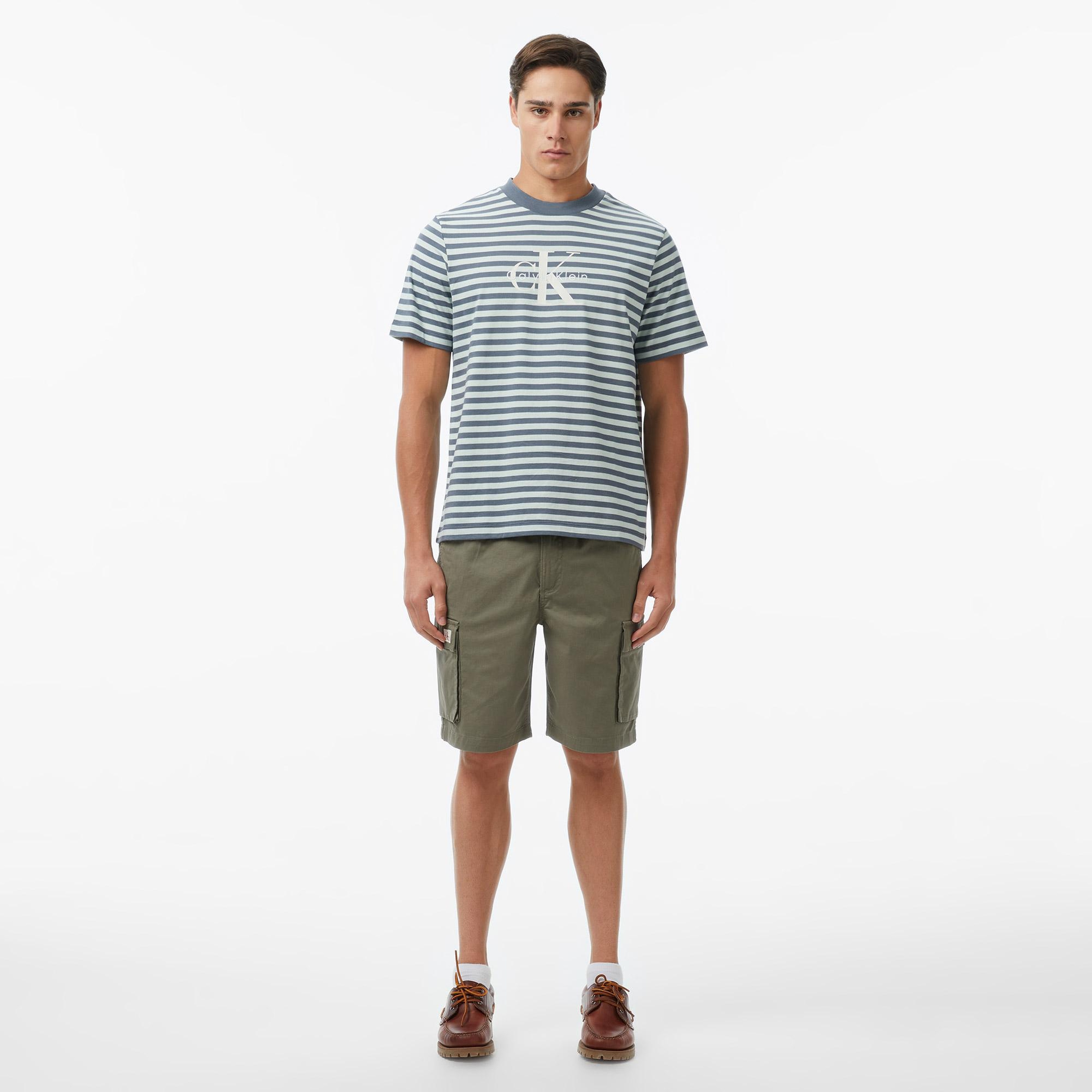 Calvin Klein Straight Comfort Cotton Cargo Erkek Haki Şort
