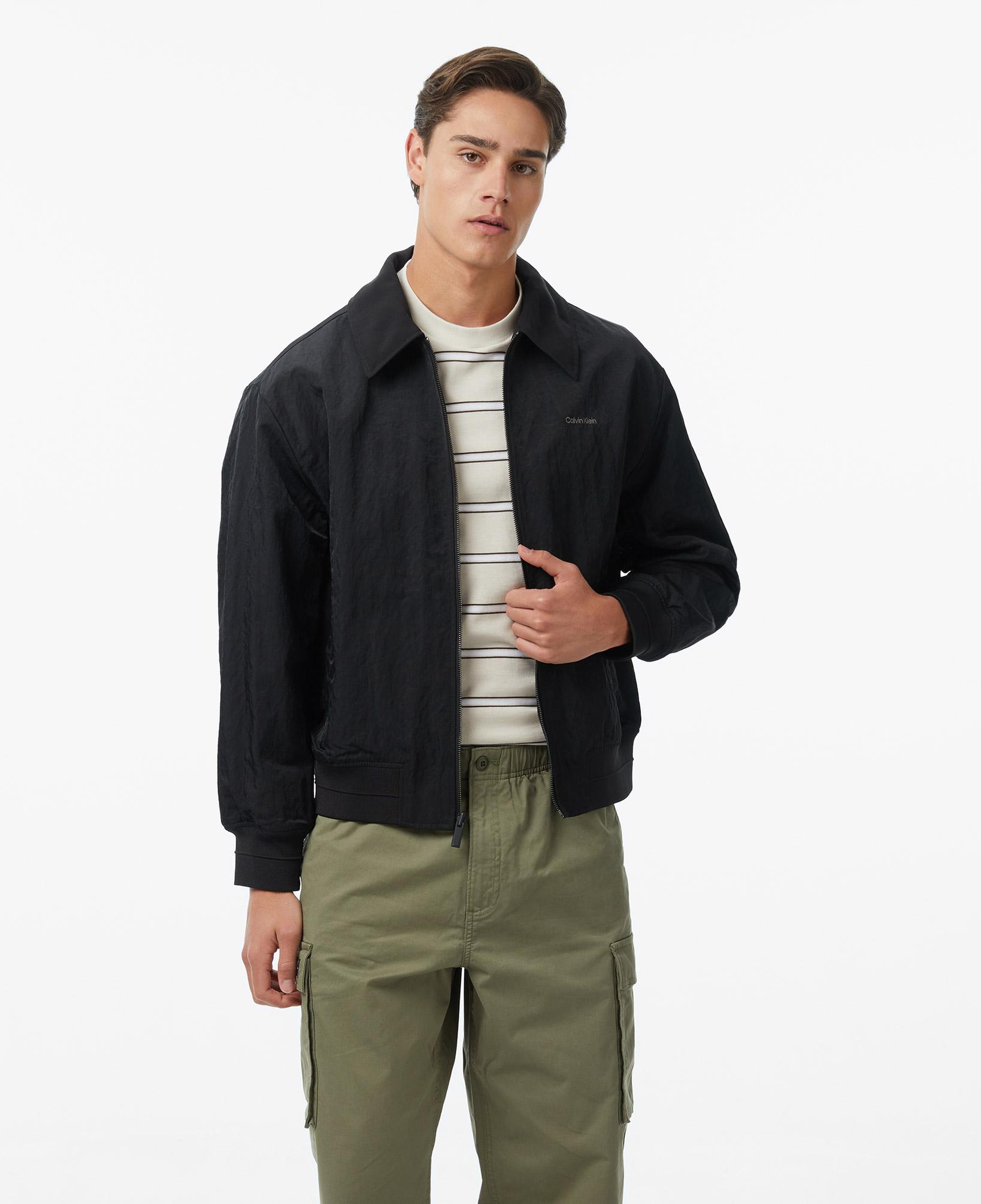 Calvin Klein Nylon Collared Reversible Erkek Siyah Ceket