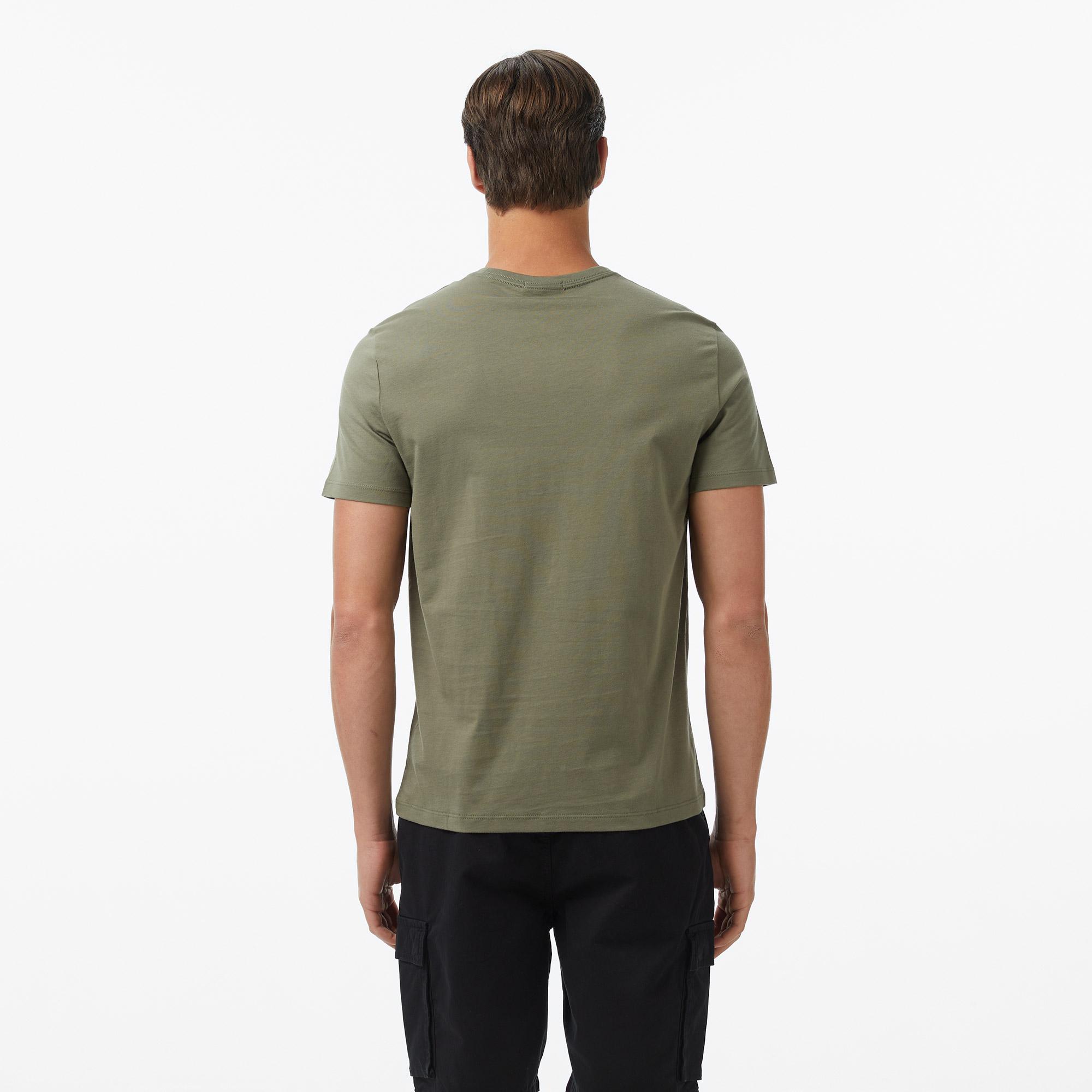 Calvin Klein 30S Jersey Classic Micro Mono Erkek Haki T-Shirt