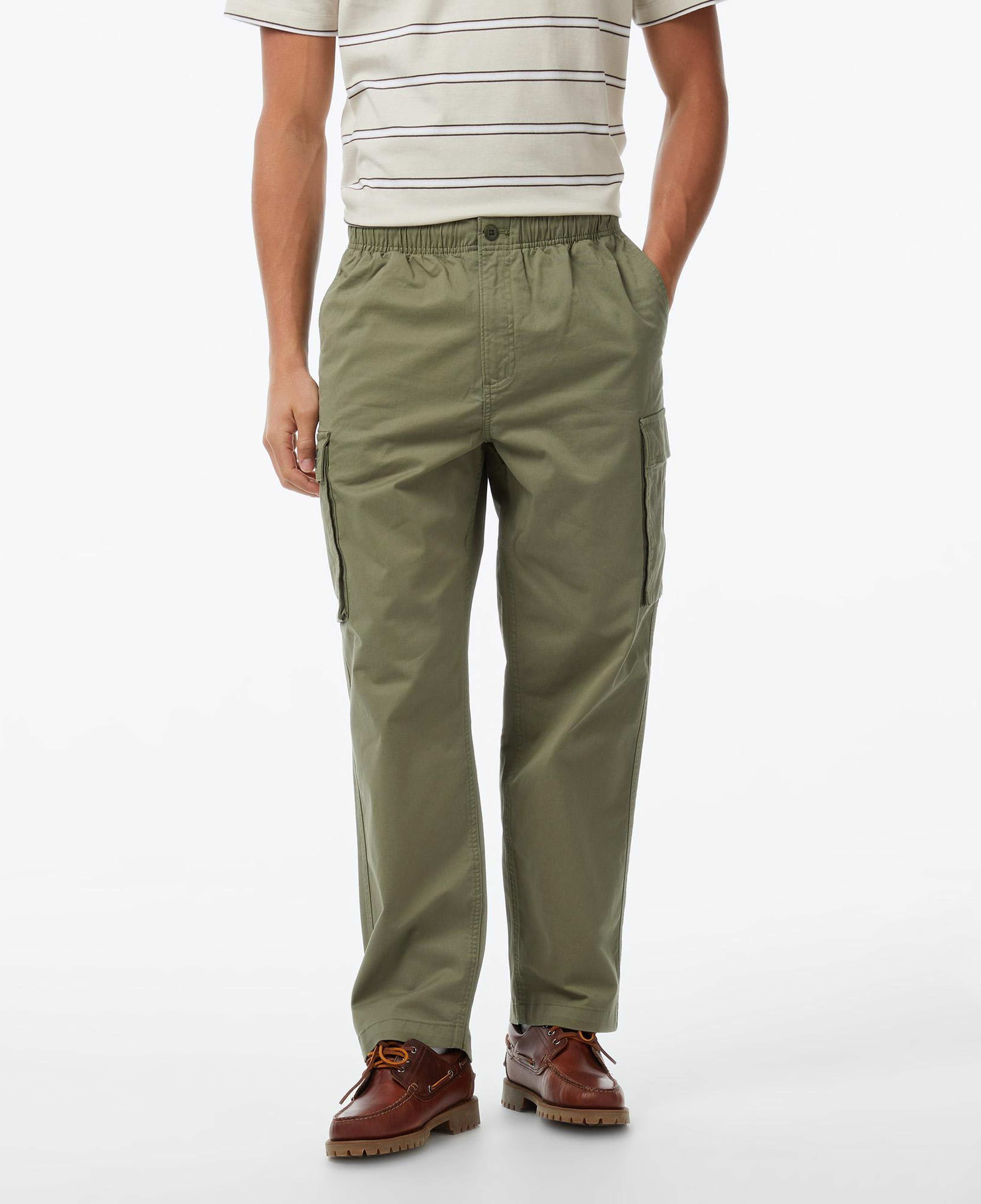 Calvin Klein Relaxed Straight Comfort Cotton Erkek Haki Pantolon