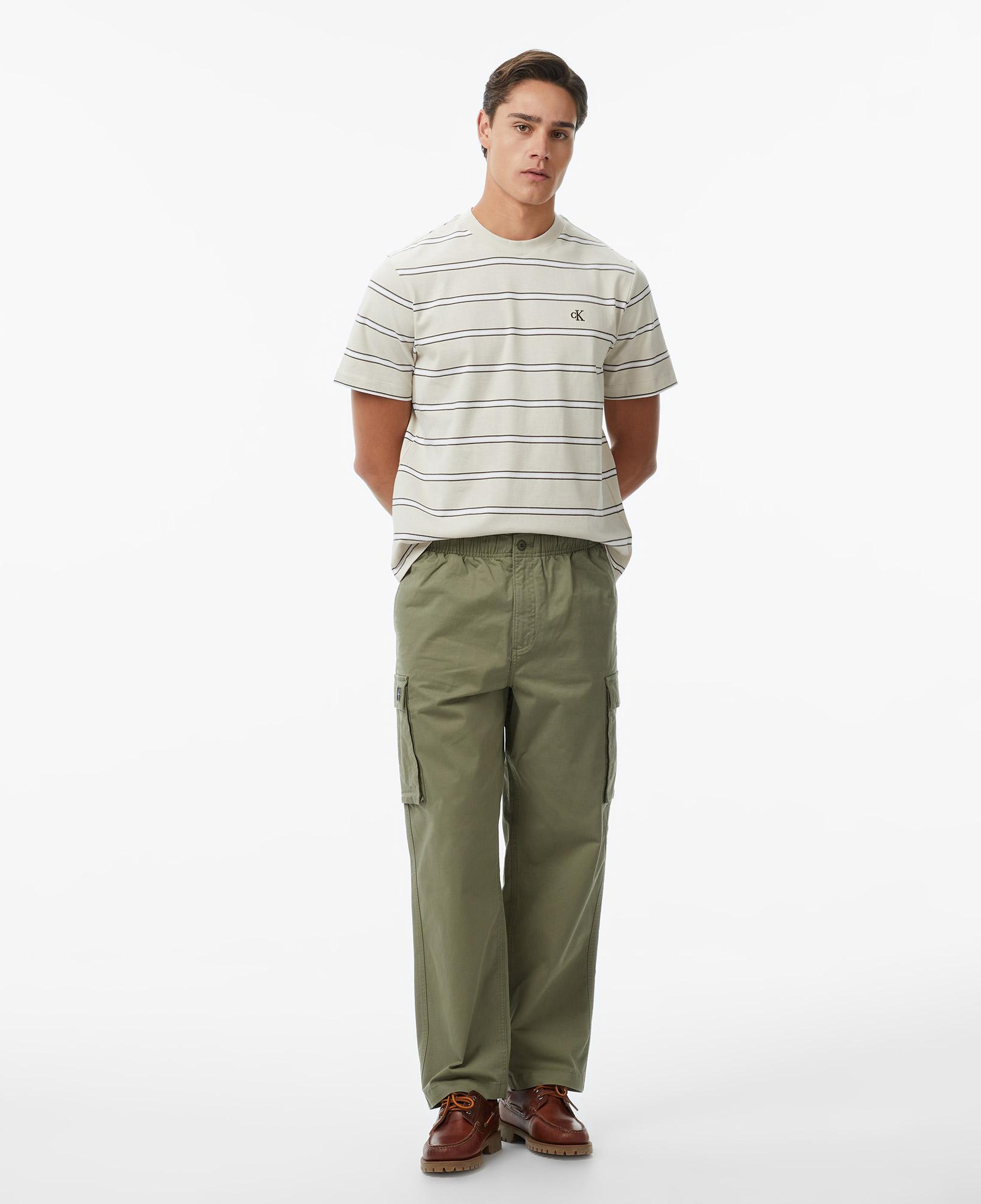 Calvin Klein Relaxed Straight Comfort Cotton Erkek Haki Pantolon
