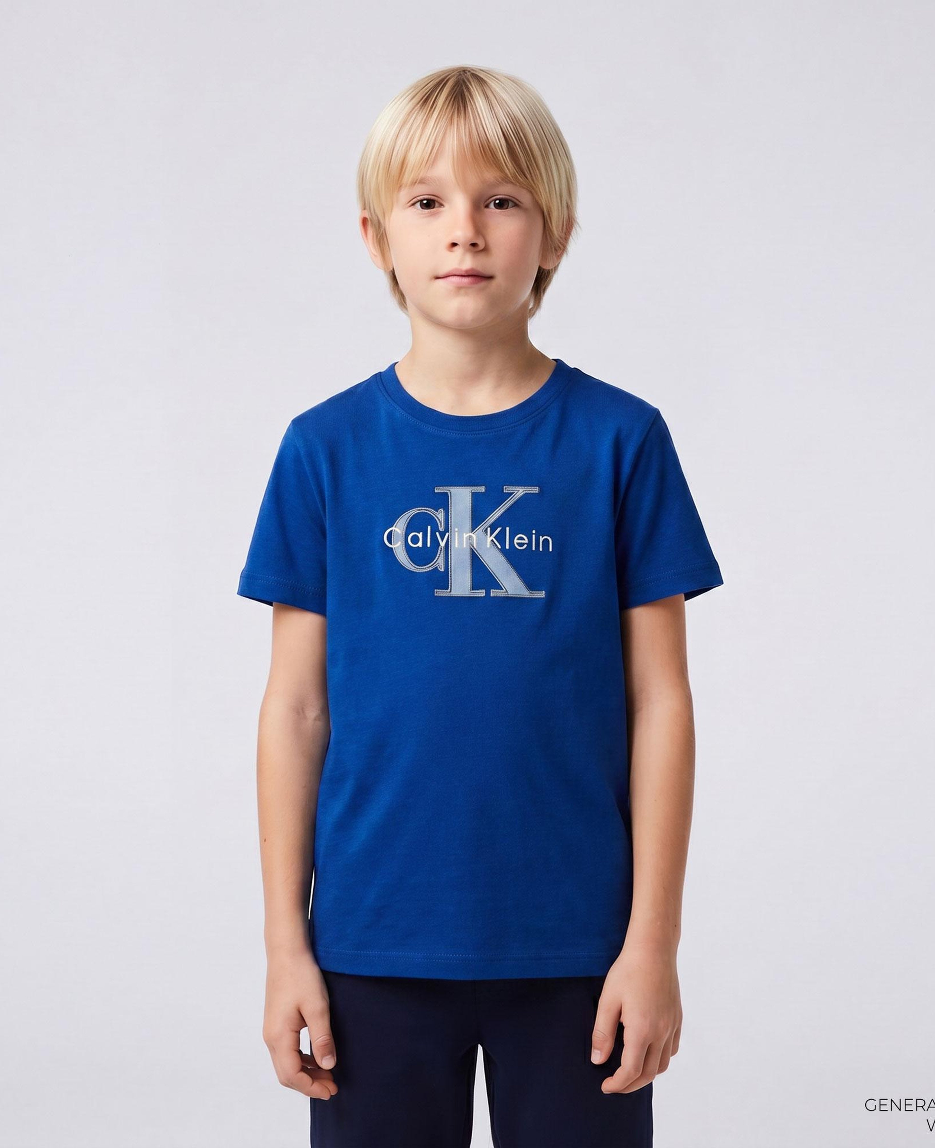 Calvin Klein Monologo Çocuk Mavi T-Shirt