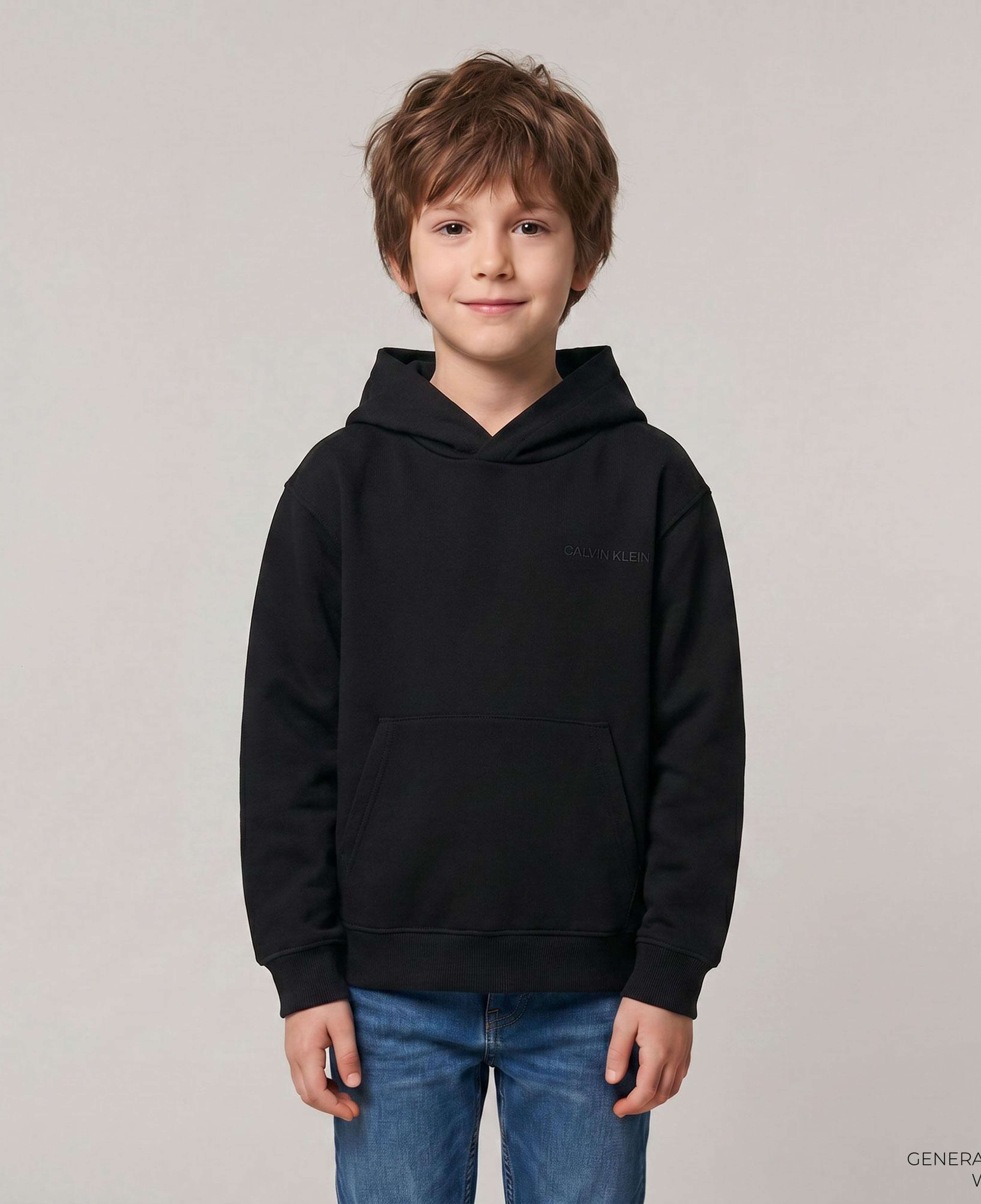 Calvin Klein Relaxed Back Çocuk Siyah Sweatshirt