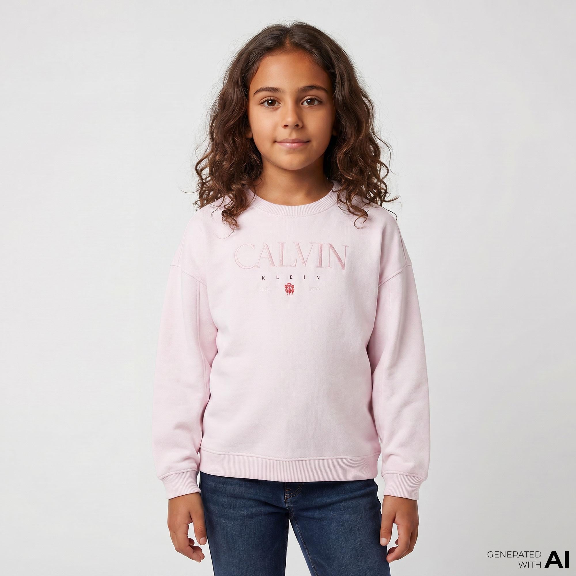 Calvin Klein Multi Color Çocuk Pembe Sweatshirt