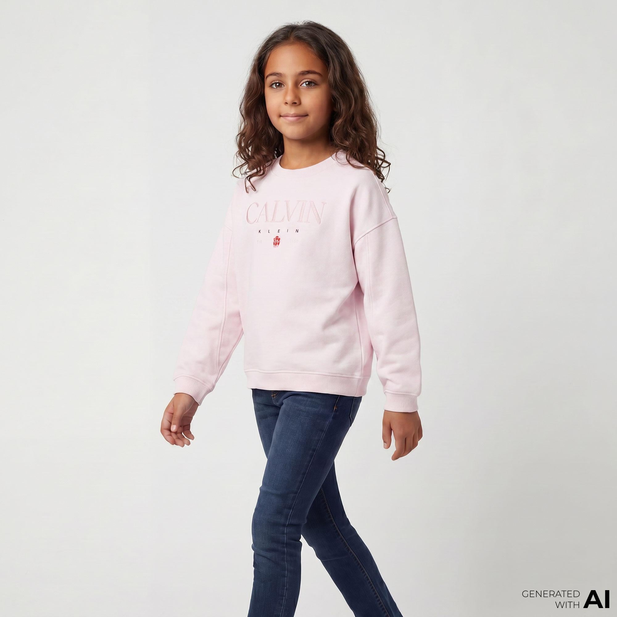 Calvin Klein Multi Color Çocuk Pembe Sweatshirt