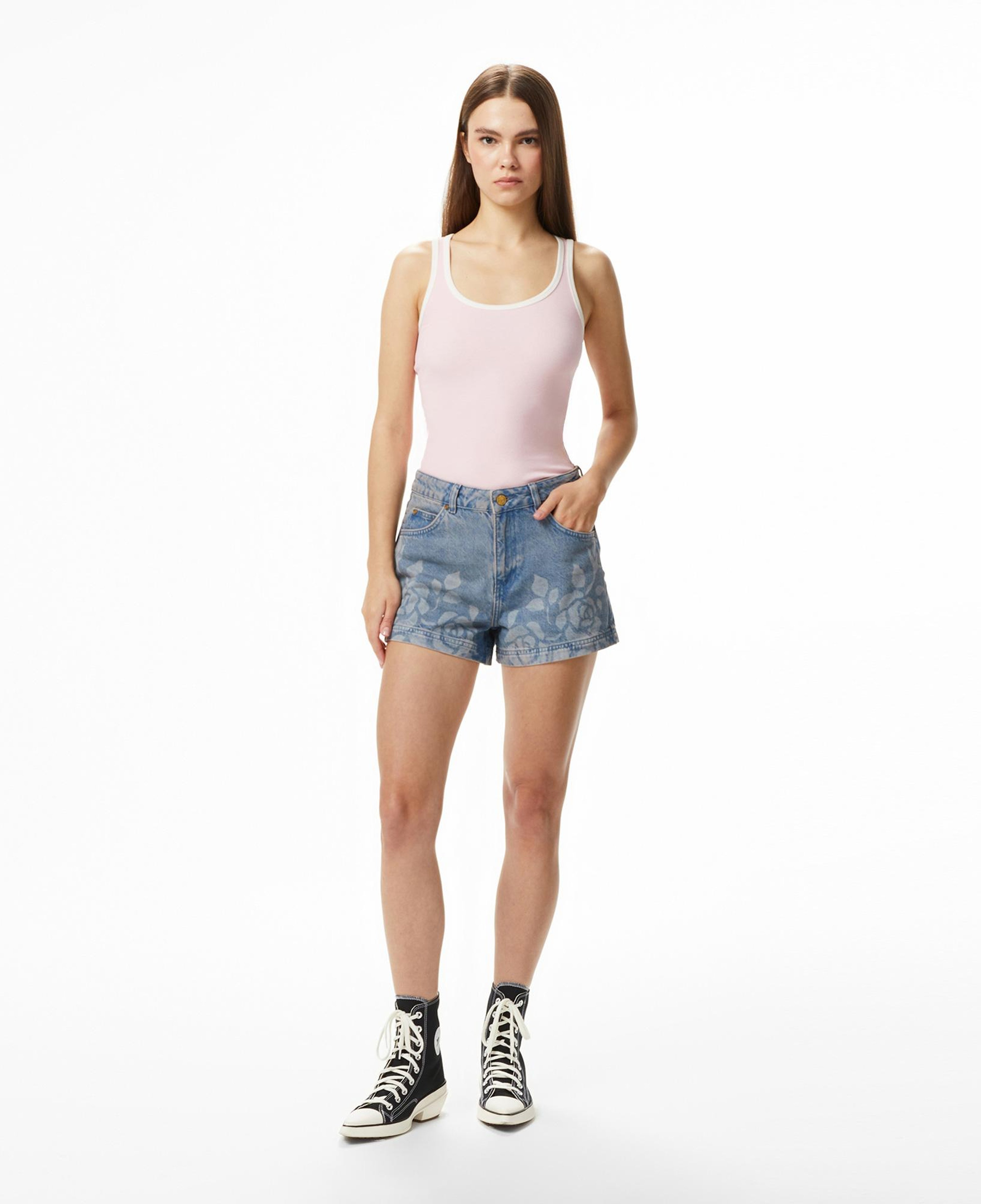 Les Benjamins 306 Kadın Pembe Crop