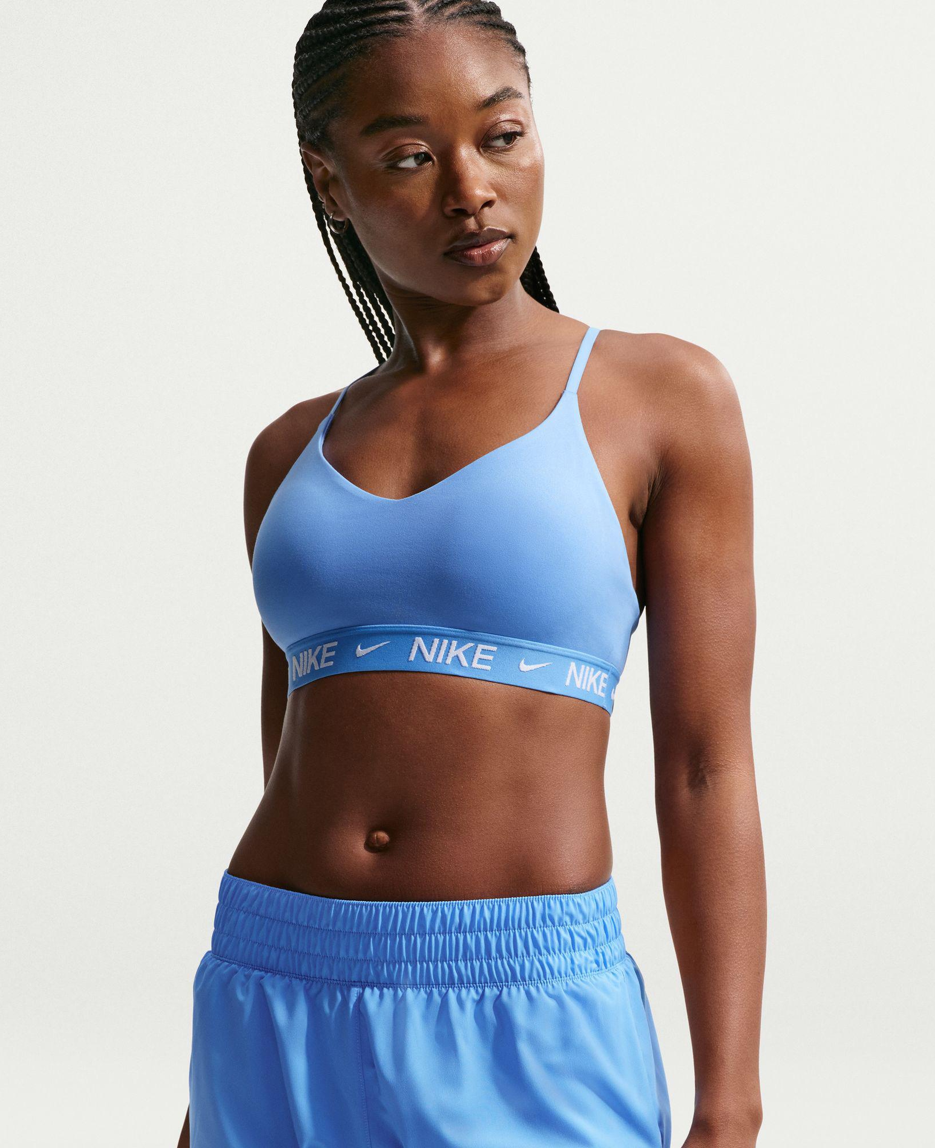 Nike One Dri-Fit Mid-Rise 8cm 2'si 1 Arada Kadın Mavi Şort