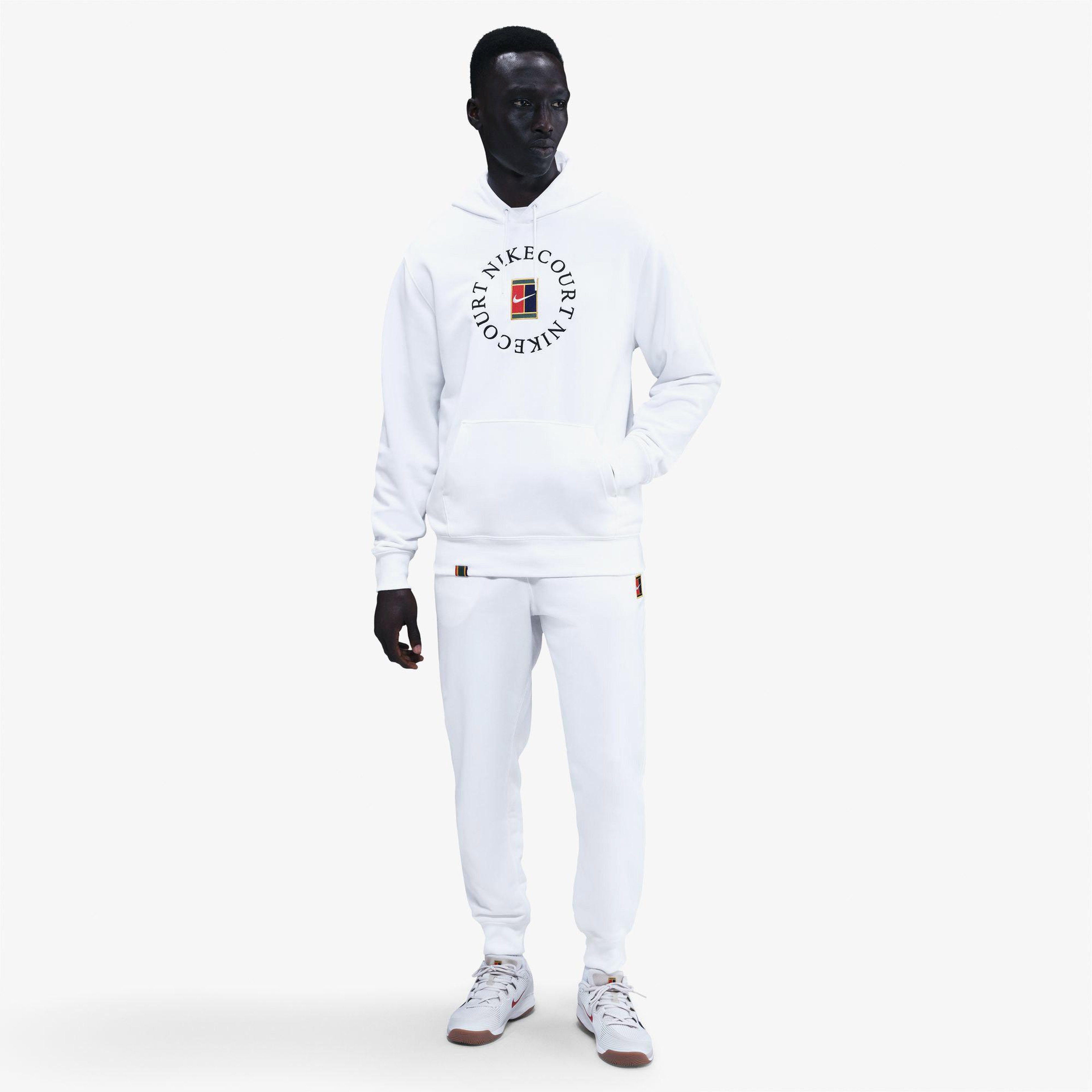 Nike Court Dri-Fit Heritage Fleece Erkek Beyaz Sweatshırt