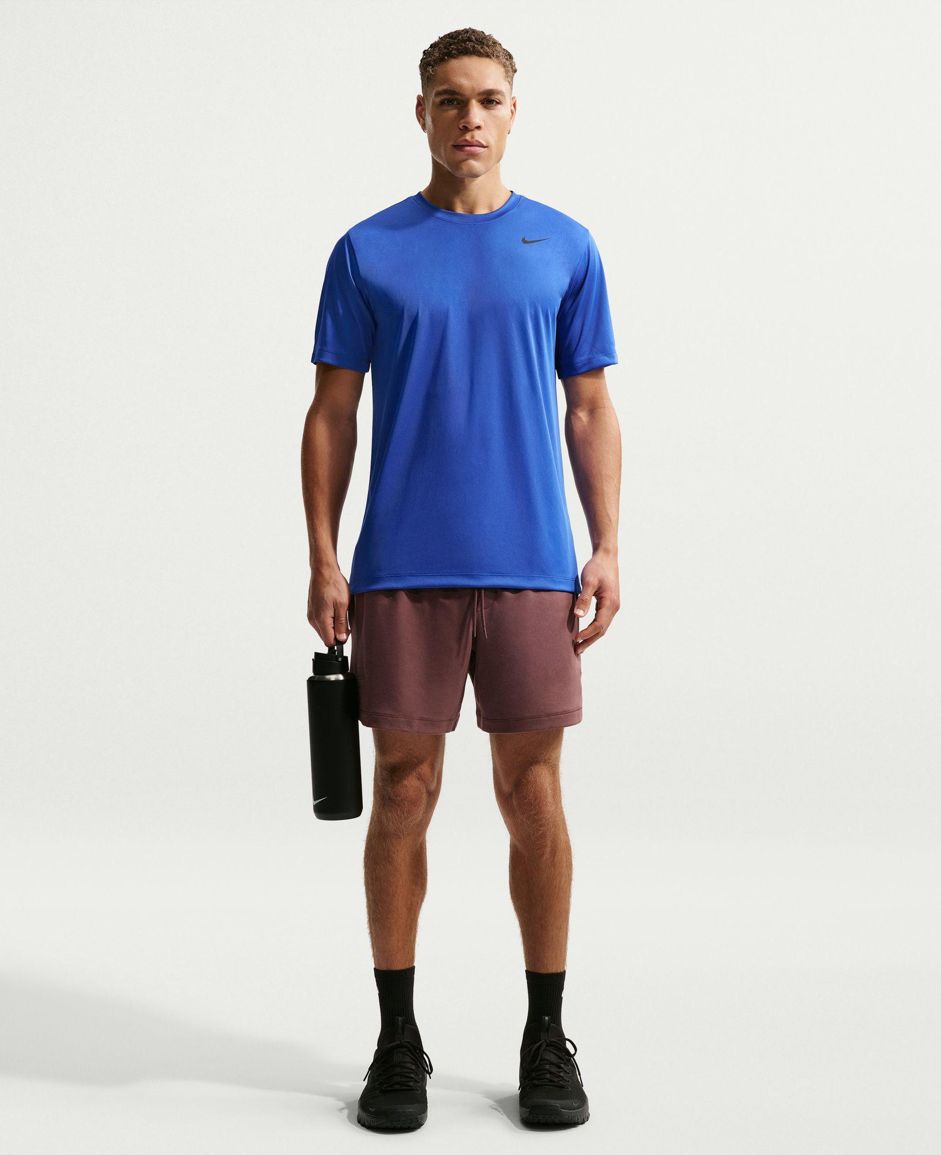 Nike Dri-Fit Standart Flex Erkek Mavi T-Shirt