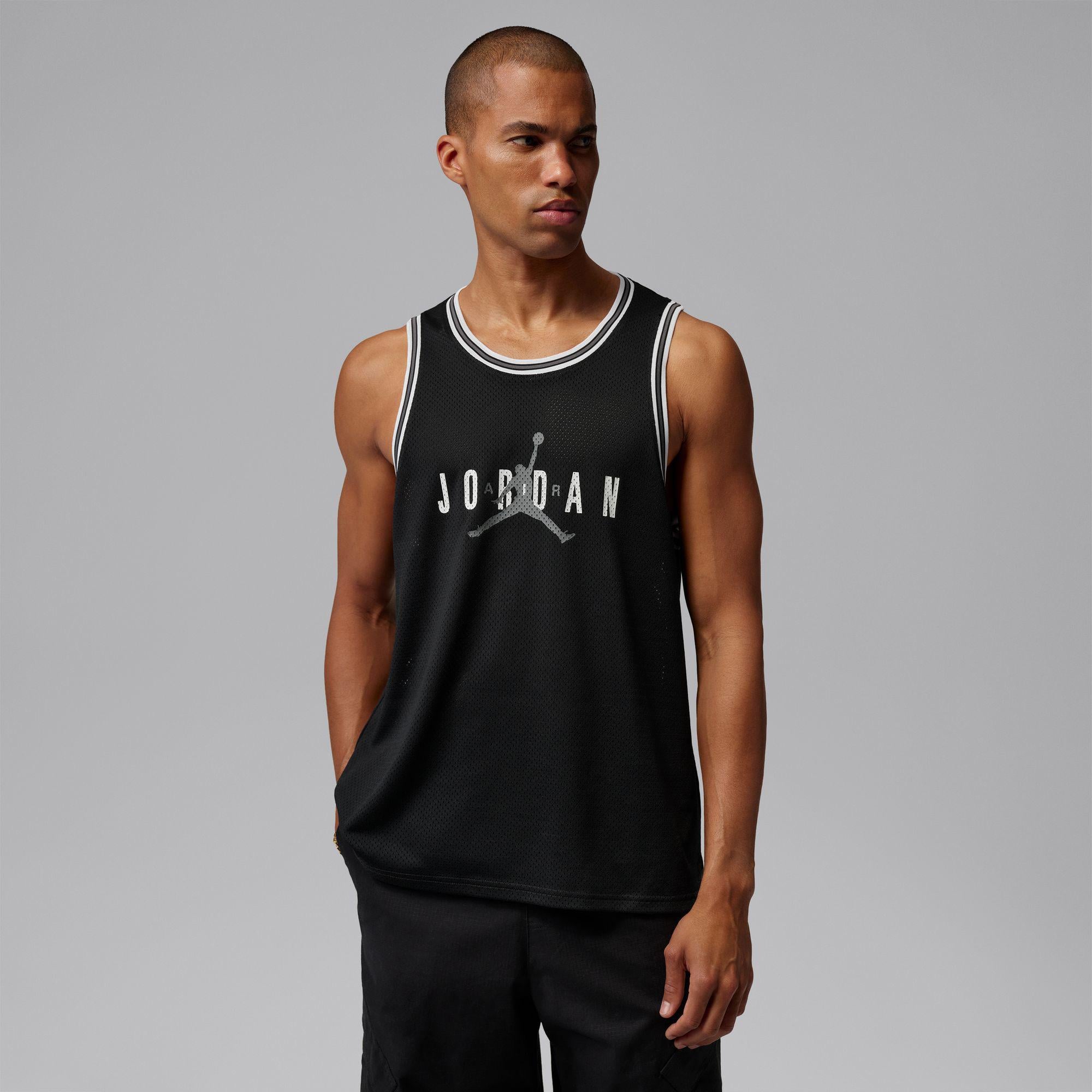 Jordan Brooklyn Mesh Jersey Erkek Siyah Kolsuz T-Shirt