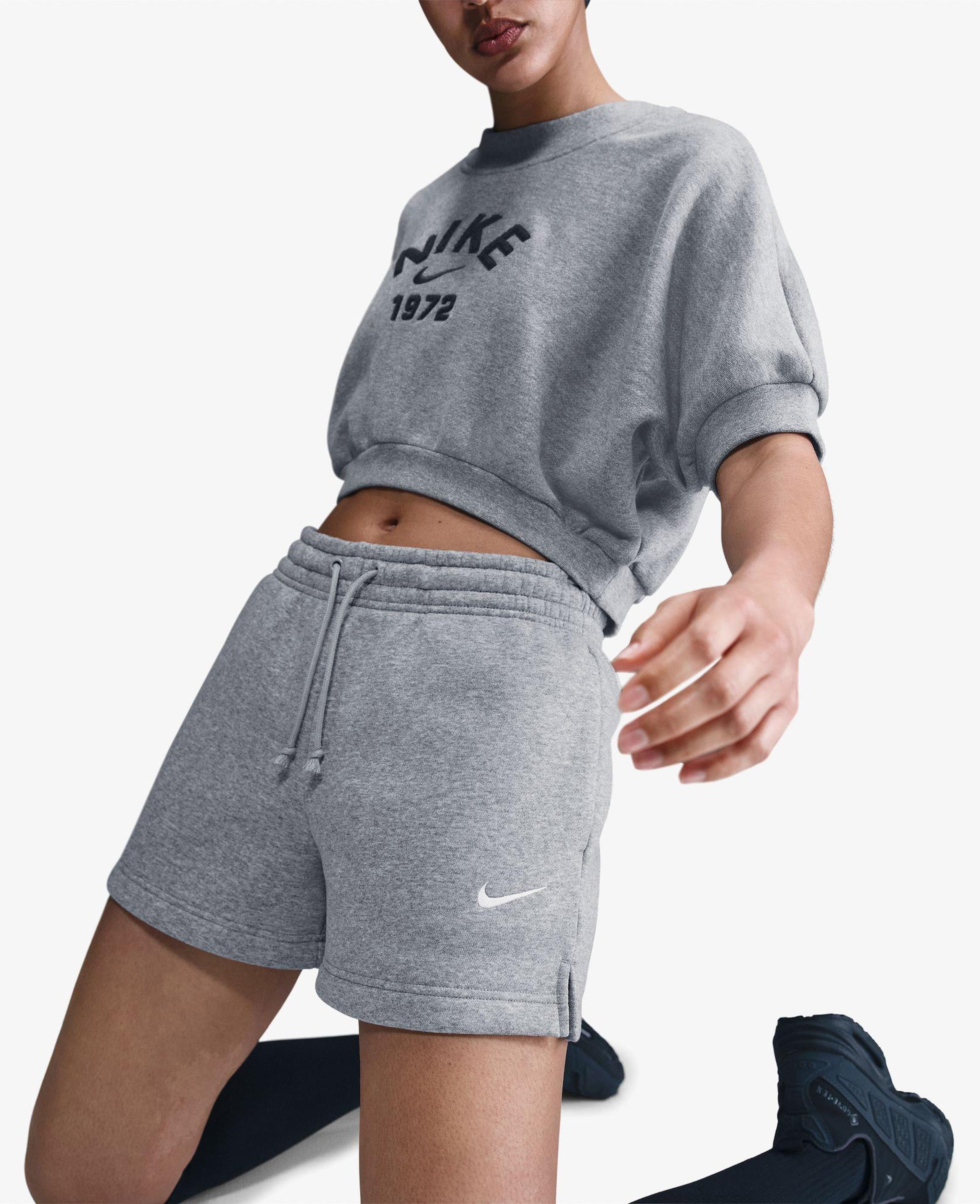 Nike Sportswear Phoenix Fleece 10 cm Kadın Gri Şort