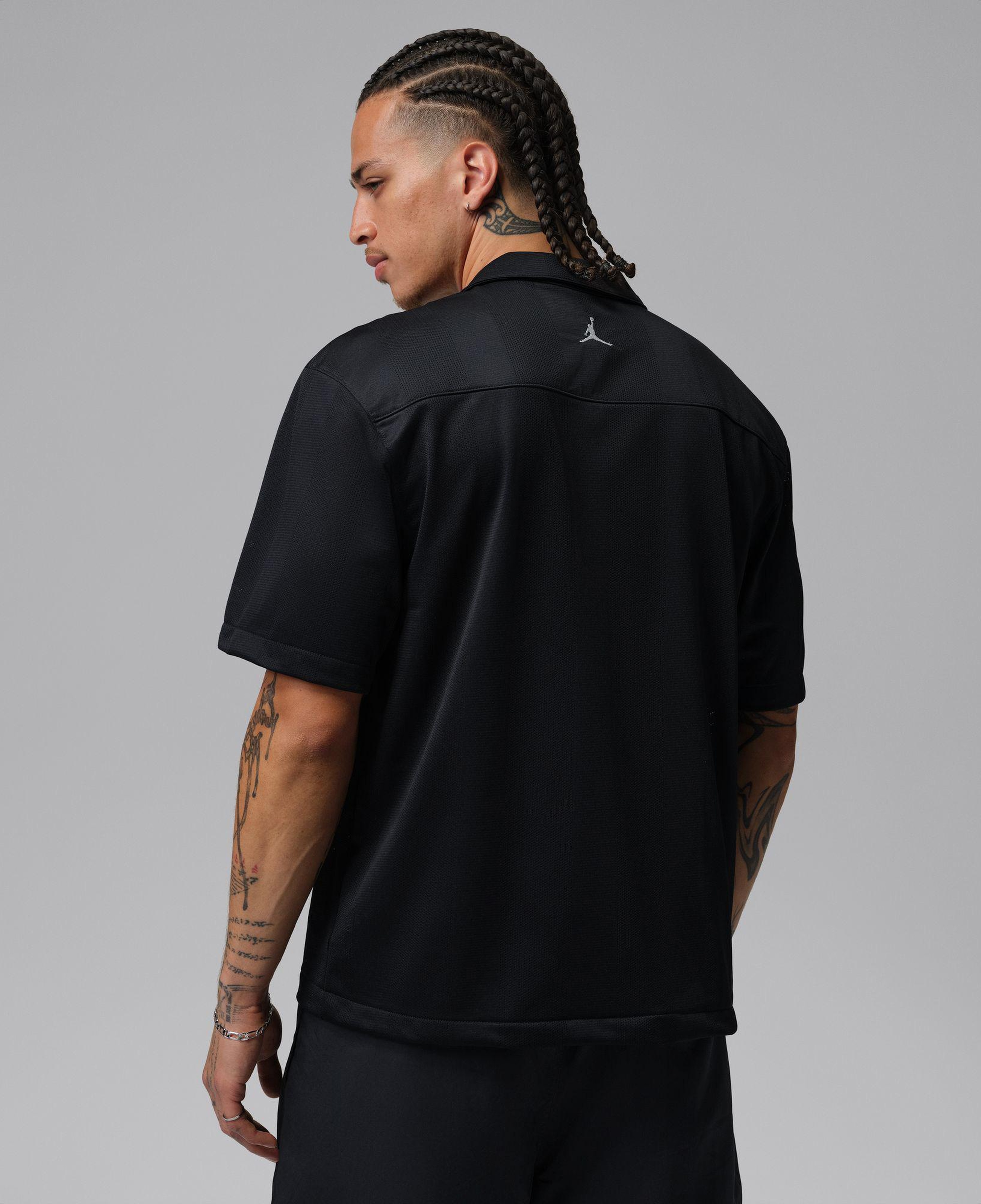 Jordan Brooklyn Festival Button-Down Erkek Siyah Polo