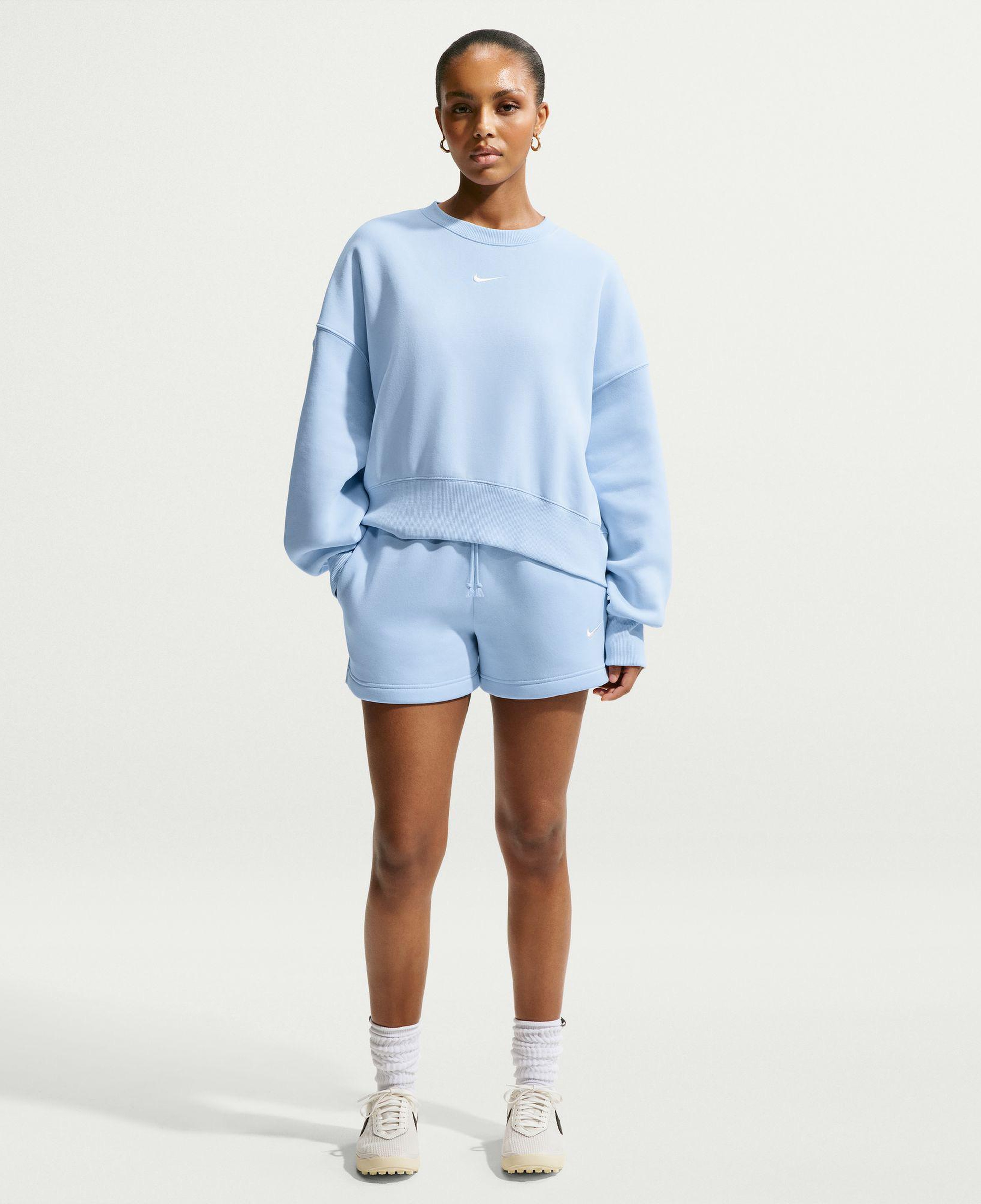 Nike Sportswear Phoenix Fleece 10 cm Kadın Mavi Şort