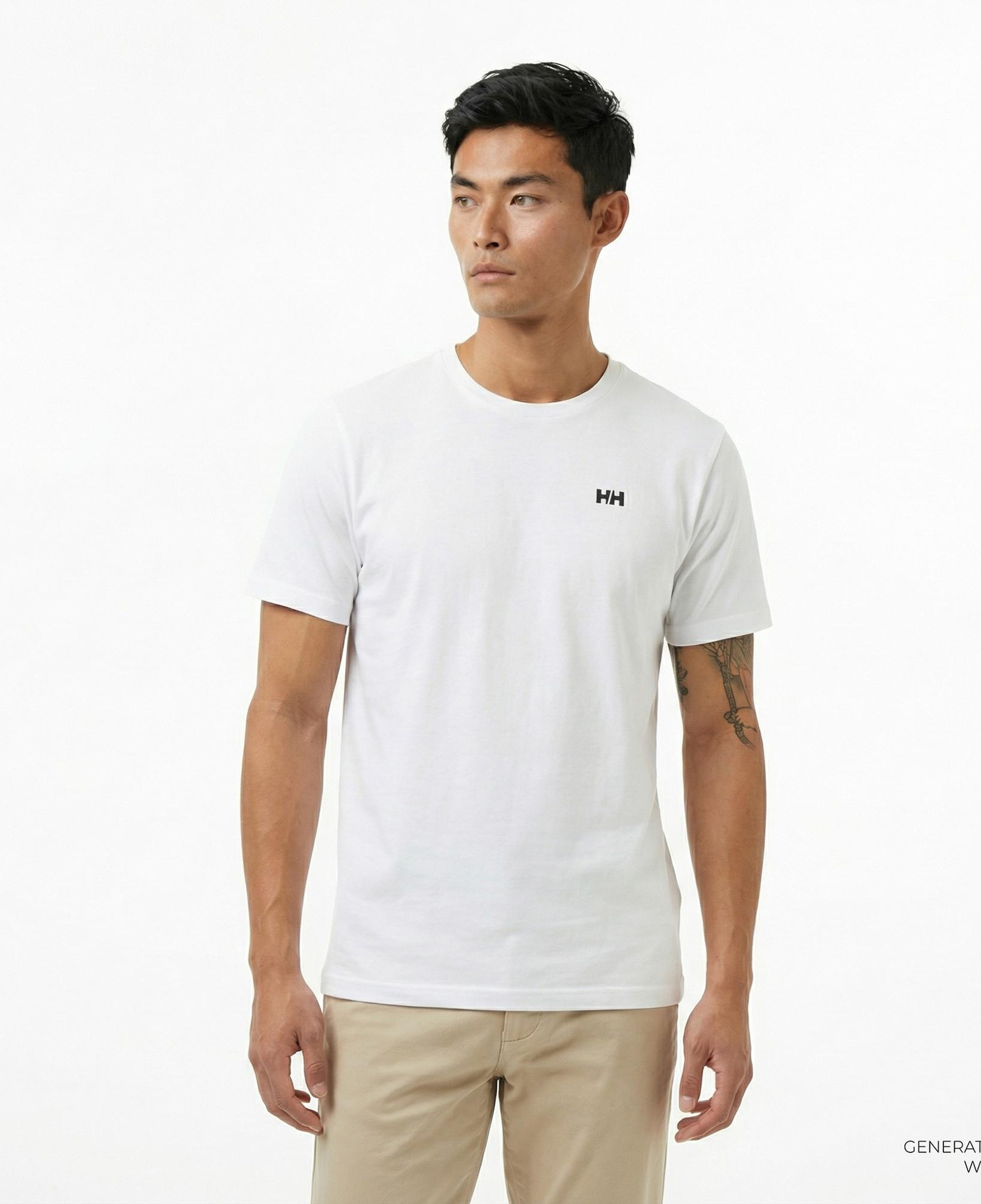 Helly Hansen Core Graphic Erkek Beyaz T-Shirt