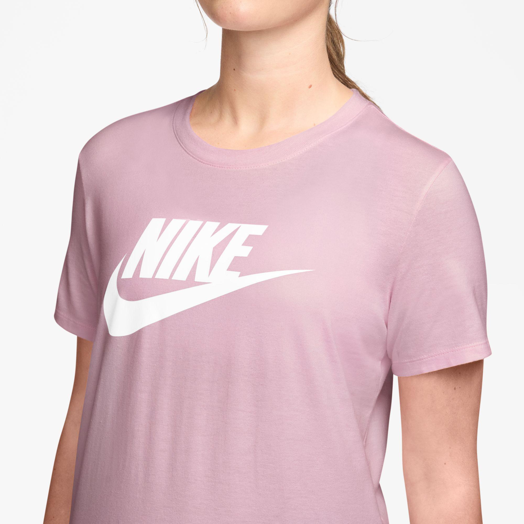 Nike Sportswear Essentials Icon Futura Kadın Pembe T-Shirt