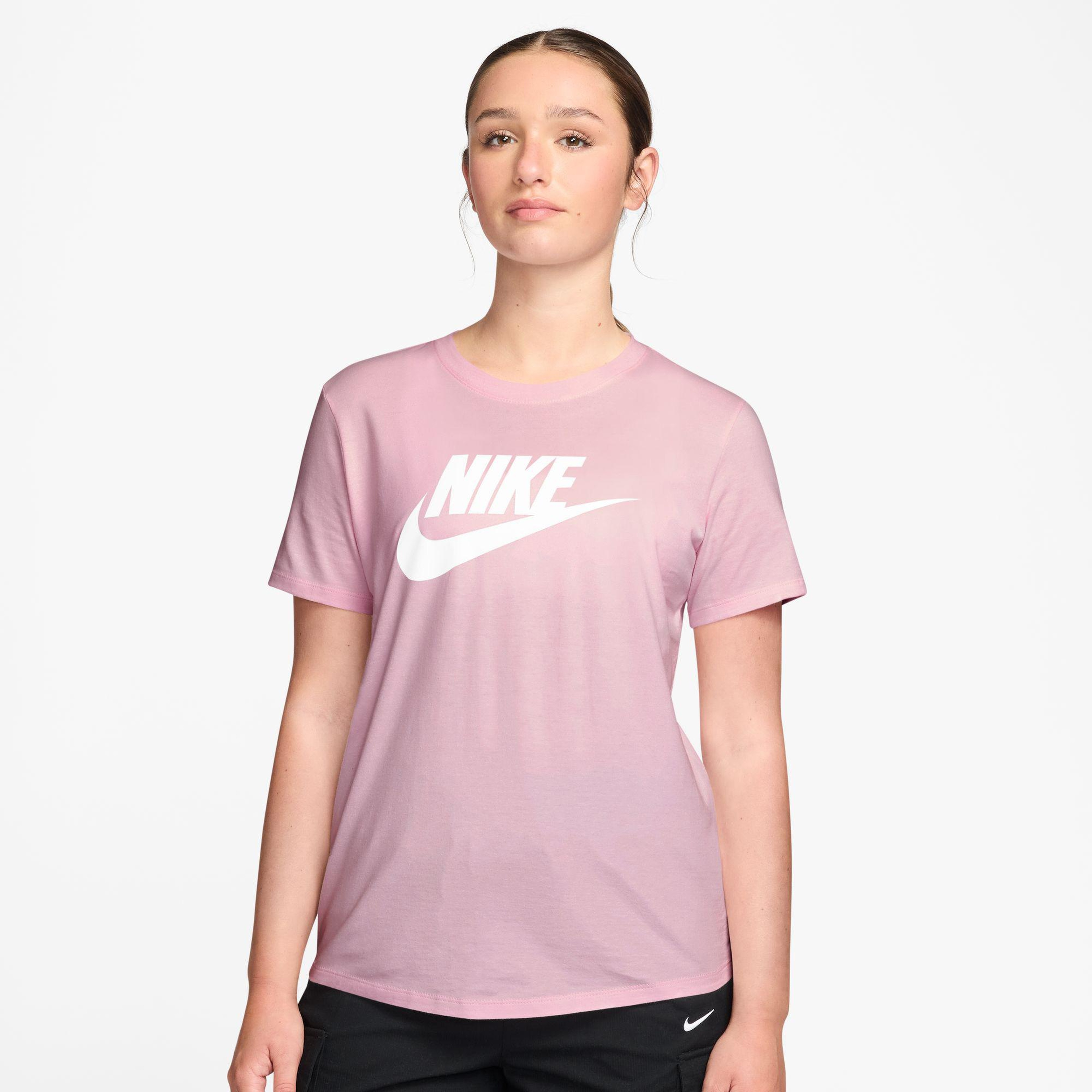 Nike Sportswear Essentials Icon Futura Kadın Pembe T-Shirt