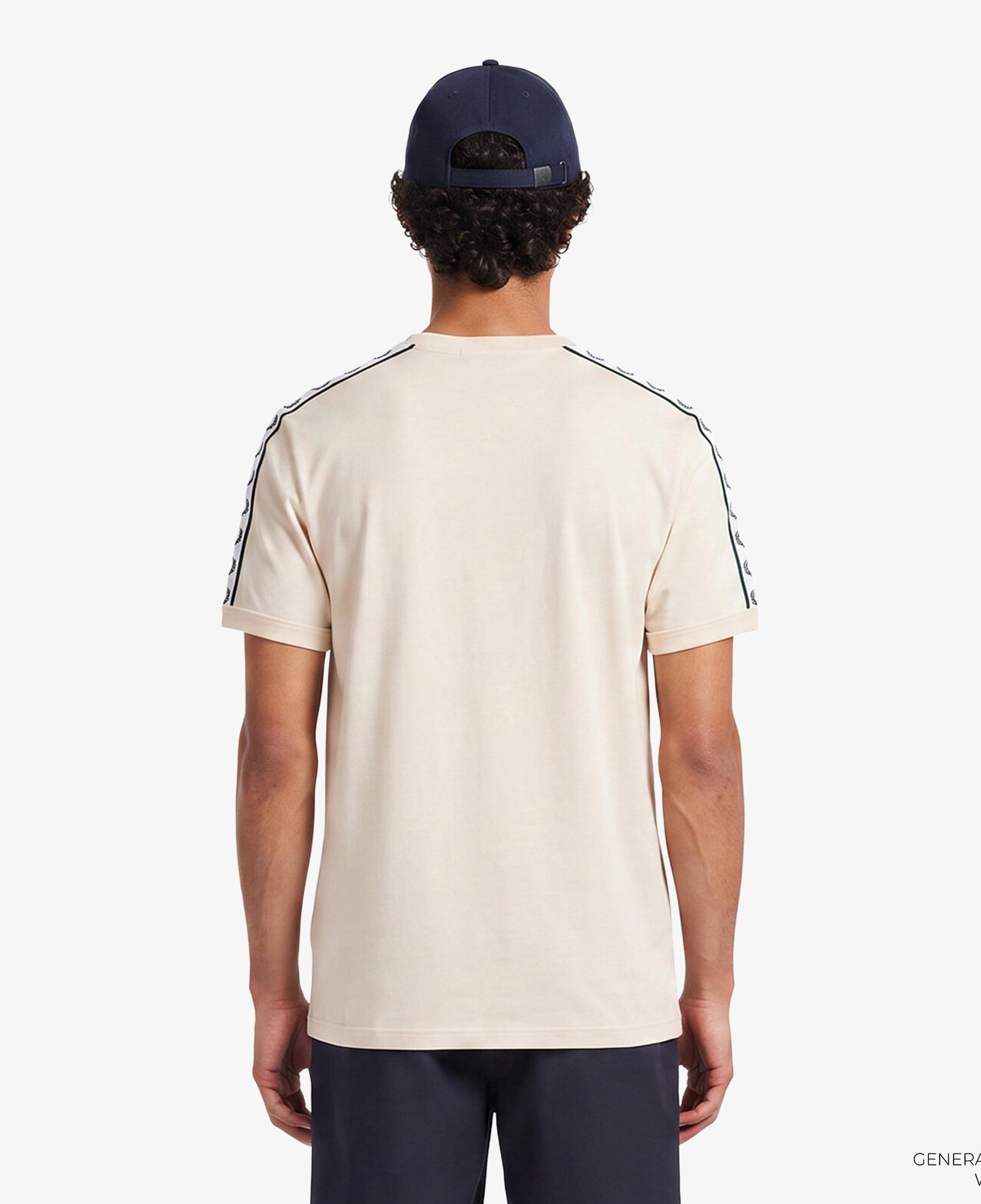 Fred Perry Contrast Tape Ringer Erkek Krem T-Shirt
