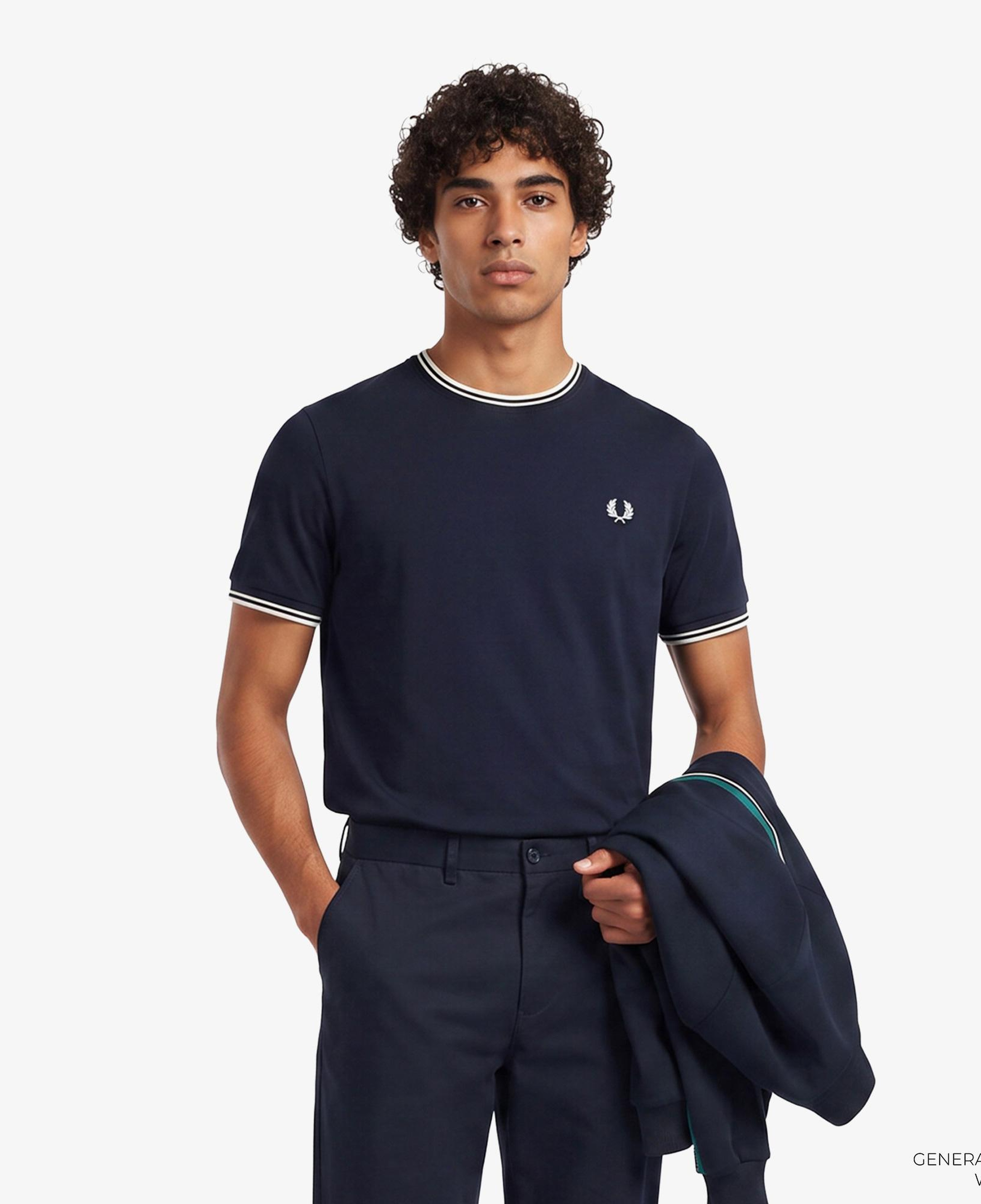 Fred Perry Twin Tipped Erkek Lacivert T-Shirt