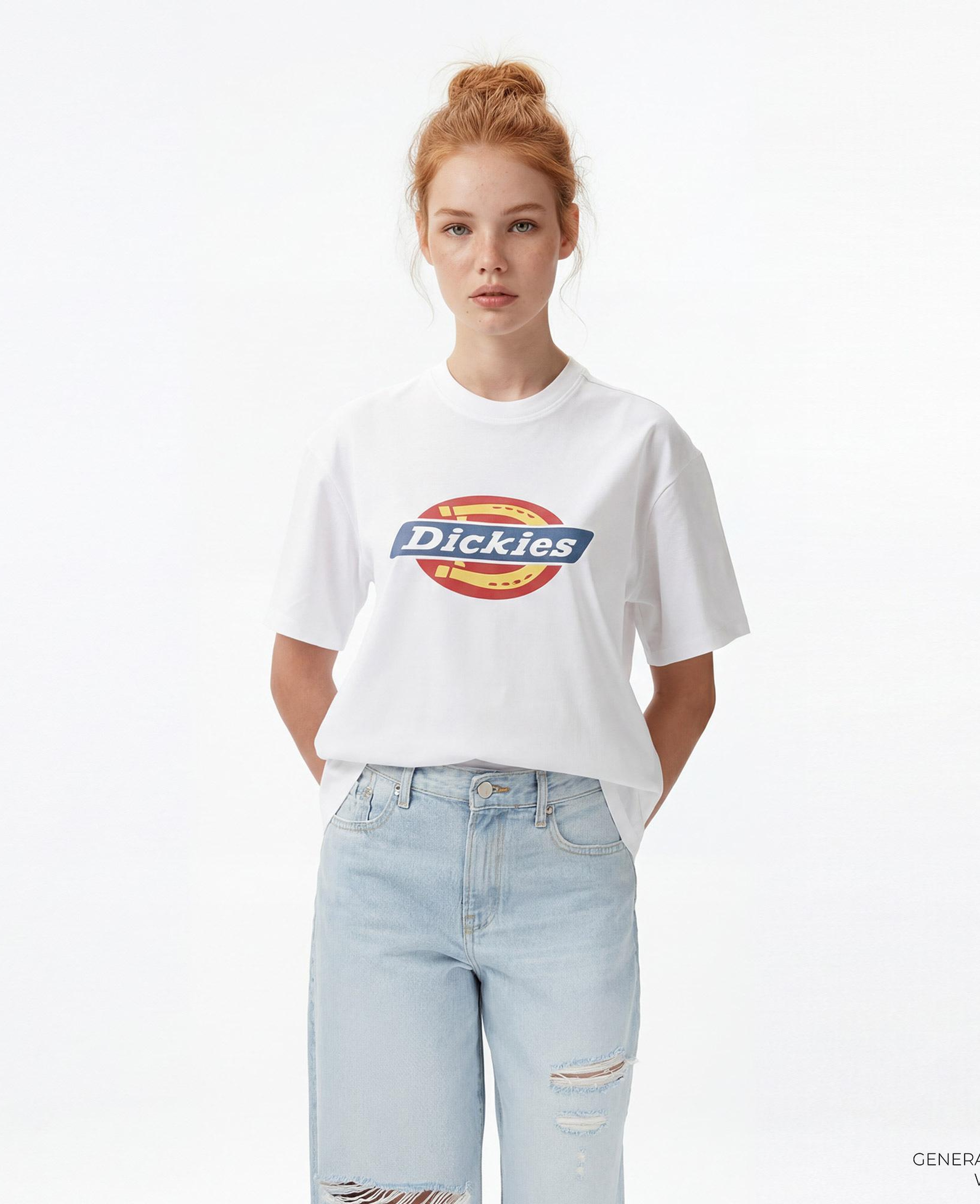Dickies Icon Logo Kadın Beyaz T-Shirt