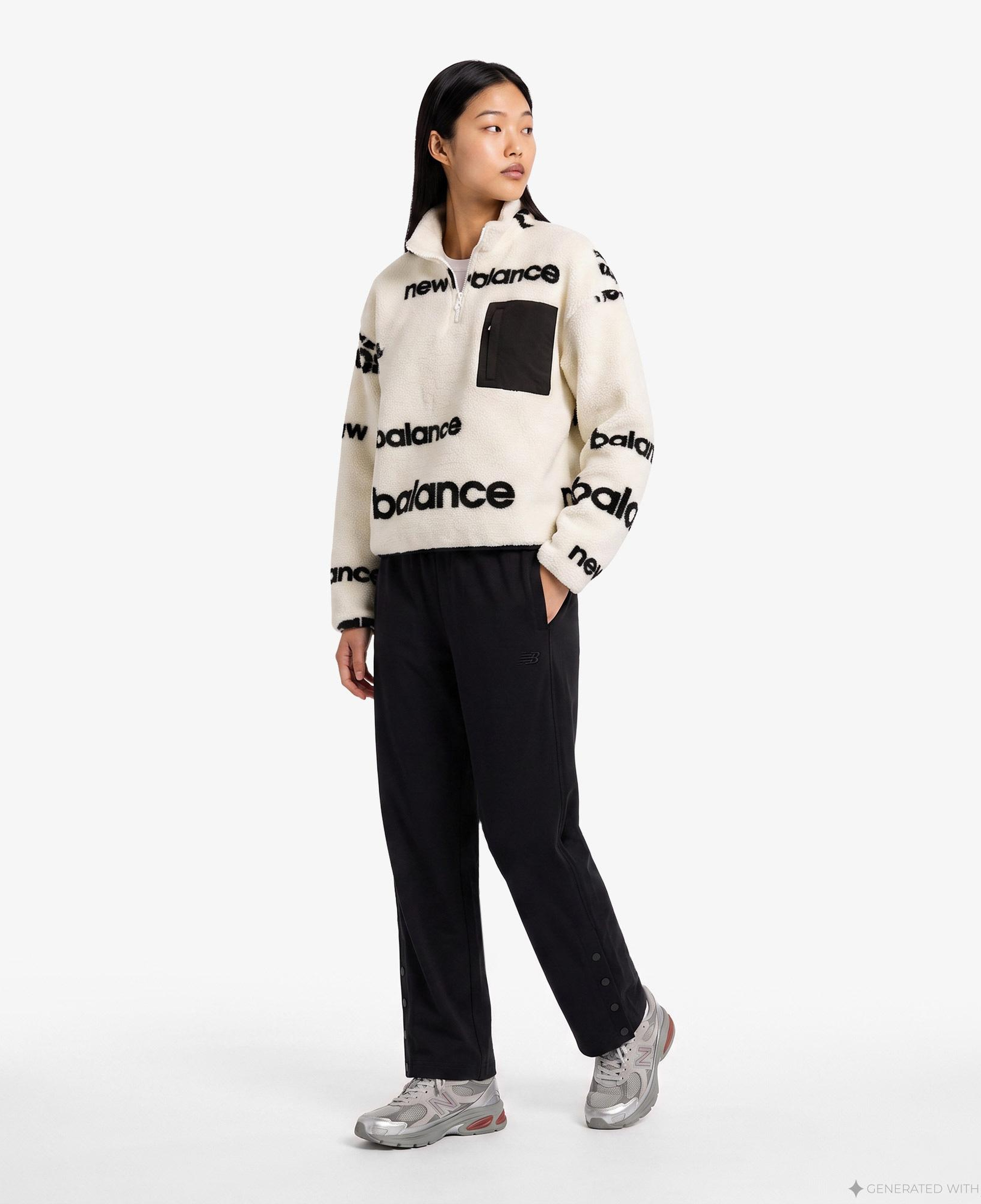 New Balance Kadın Beyaz Sweatshirt