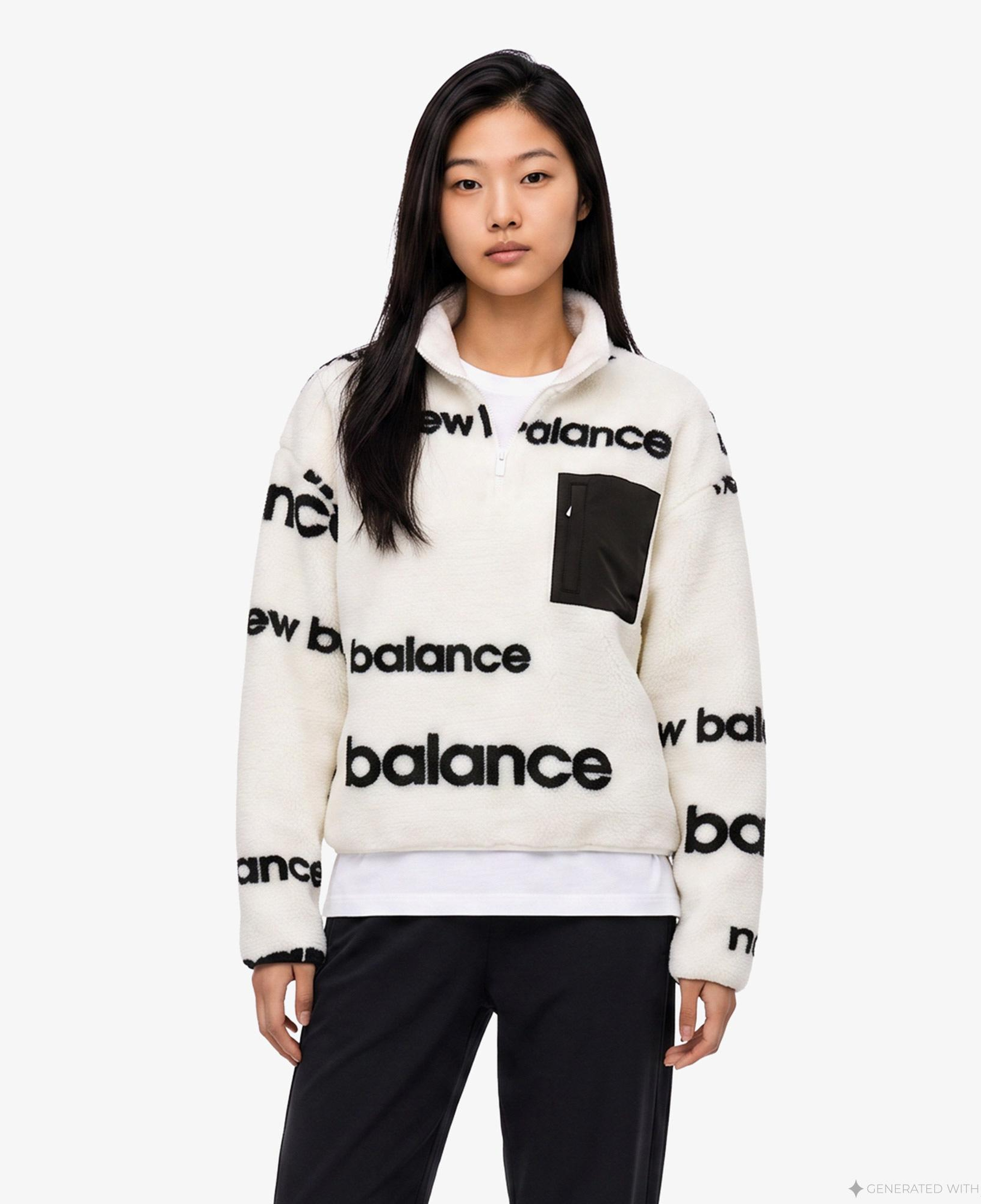 New Balance Kadın Beyaz Sweatshirt